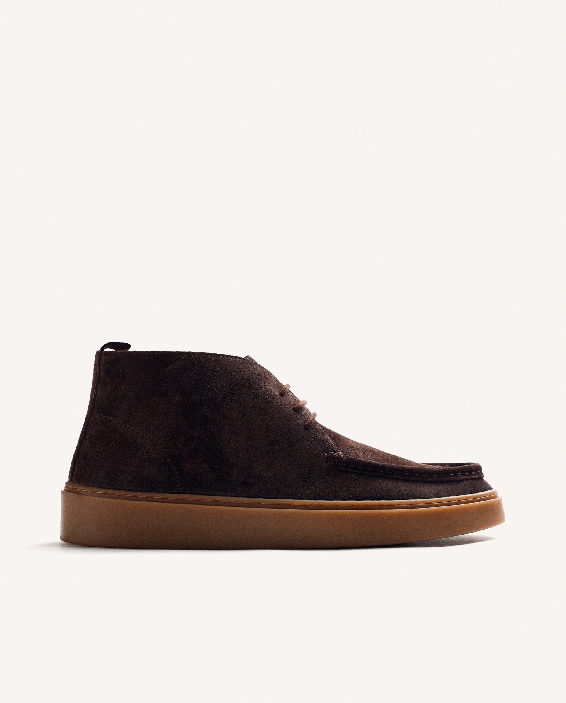 Botines de hombre estilo wallabee de piel serraje - Gioseppo - Choco Choco-1