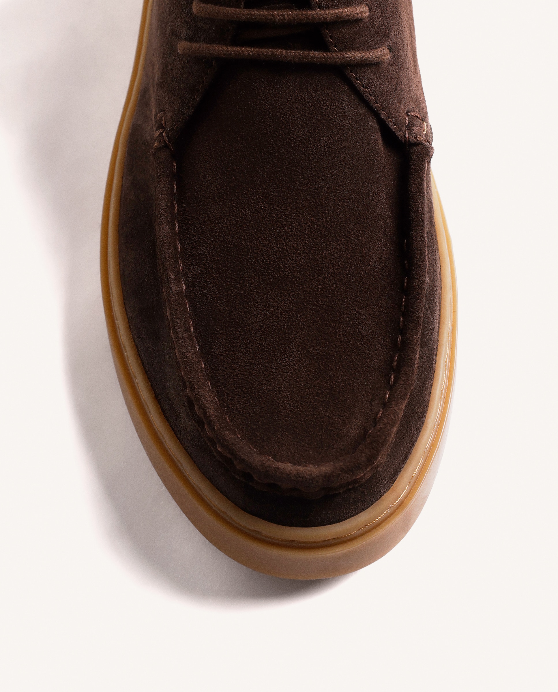 Botines de hombre estilo wallabee de piel serraje - Gioseppo - Choco Choco-2
