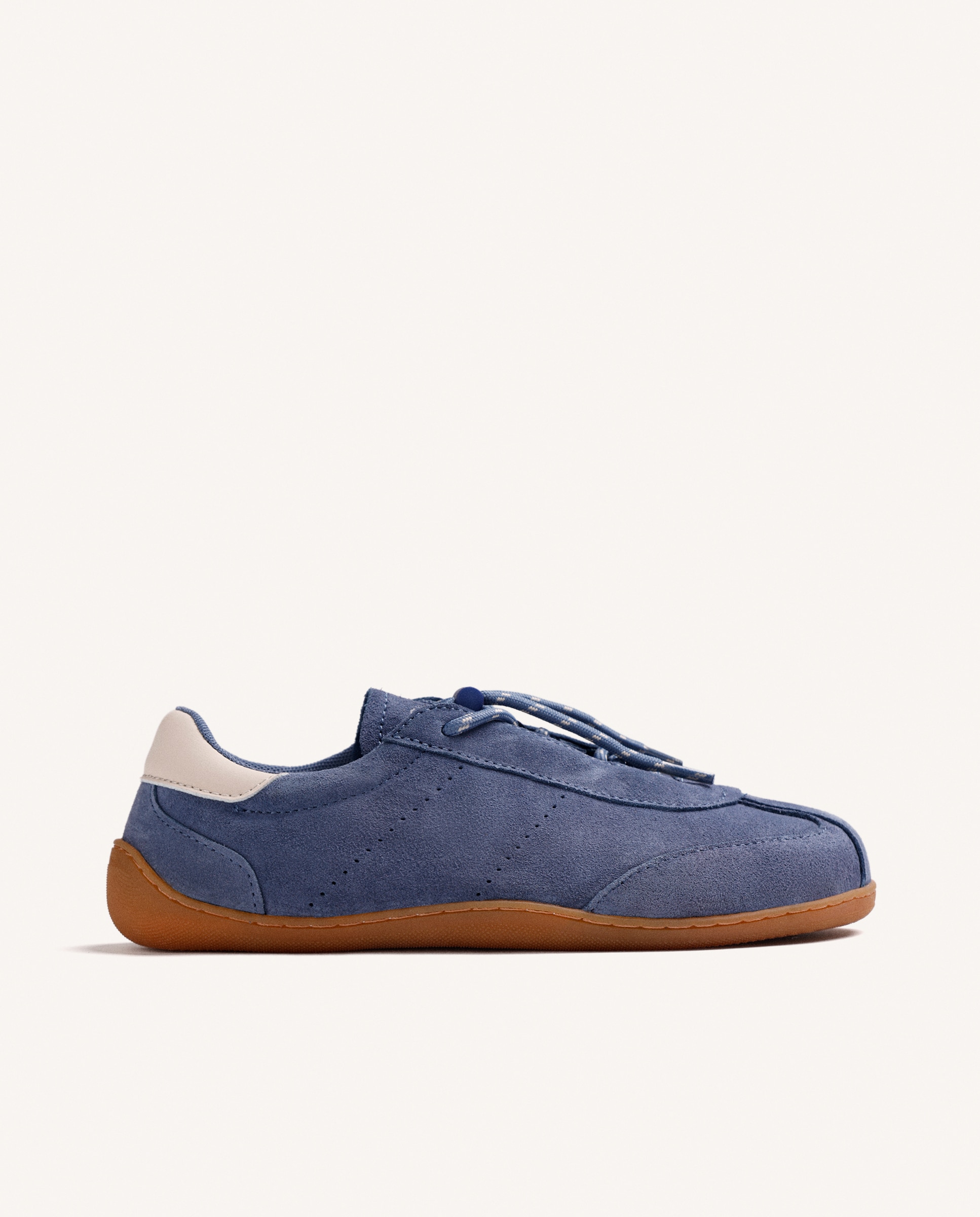 Zapatillas de hombre de piel serraje con cordones en contraste barefoot - Gioseppo - Azul Azul-1