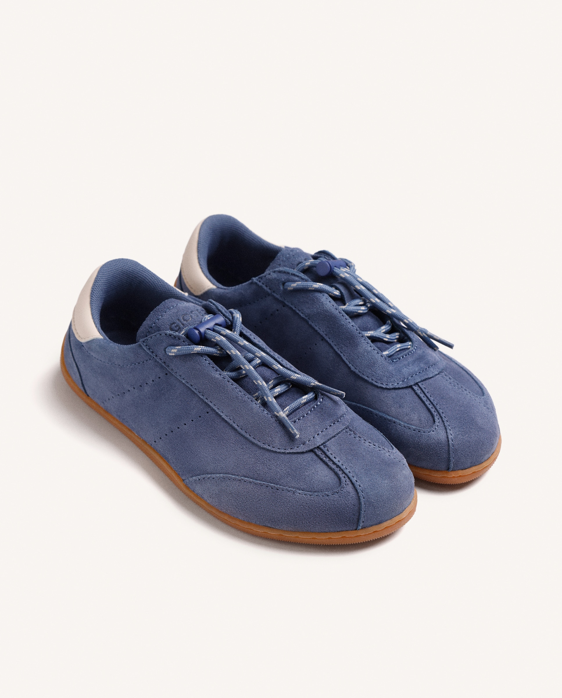 Zapatillas de hombre de piel serraje con cordones en contraste barefoot - Gioseppo - Azul Azul-3