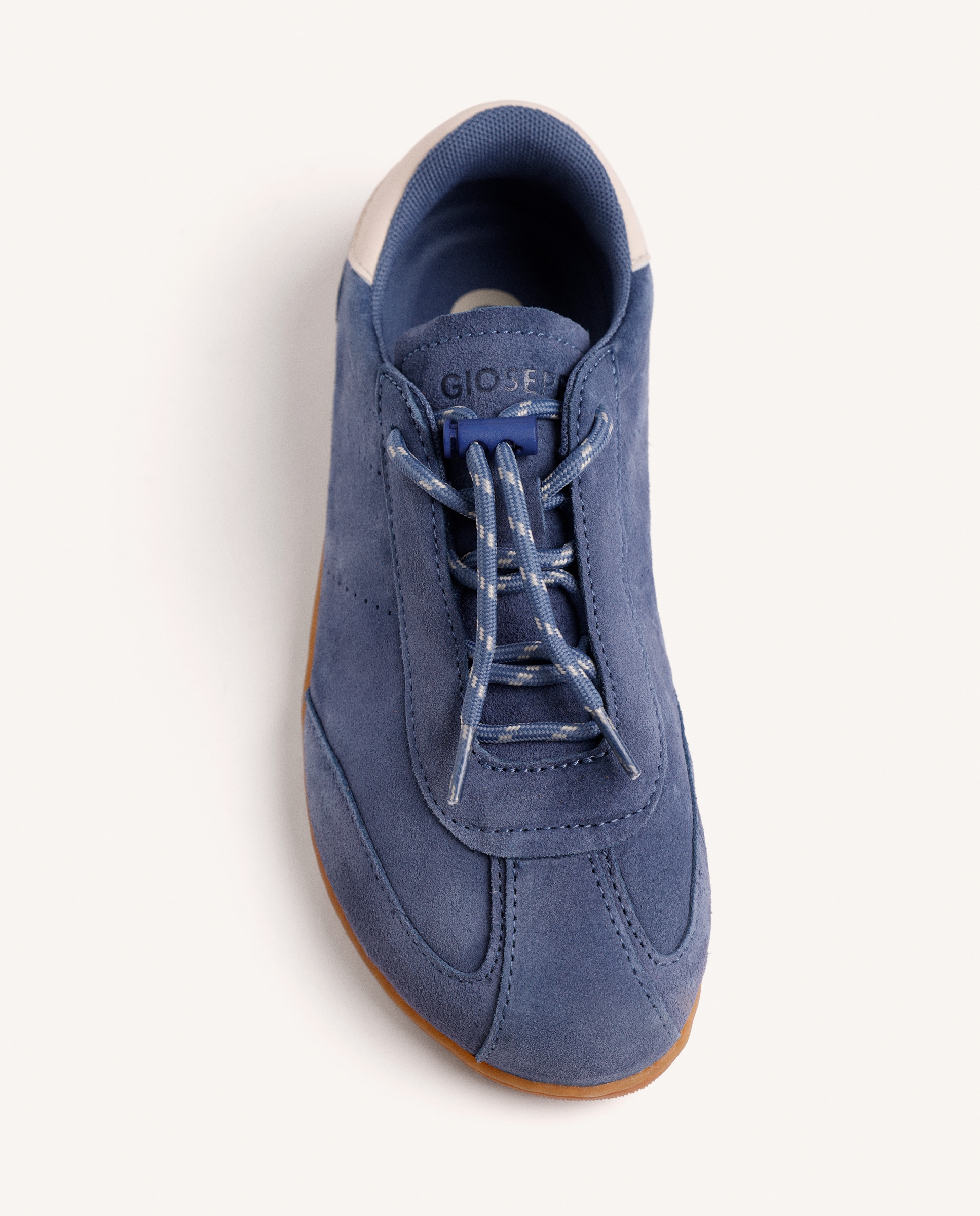 Zapatillas de hombre de piel serraje con cordones en contraste barefoot - Gioseppo - Azul Azul-2