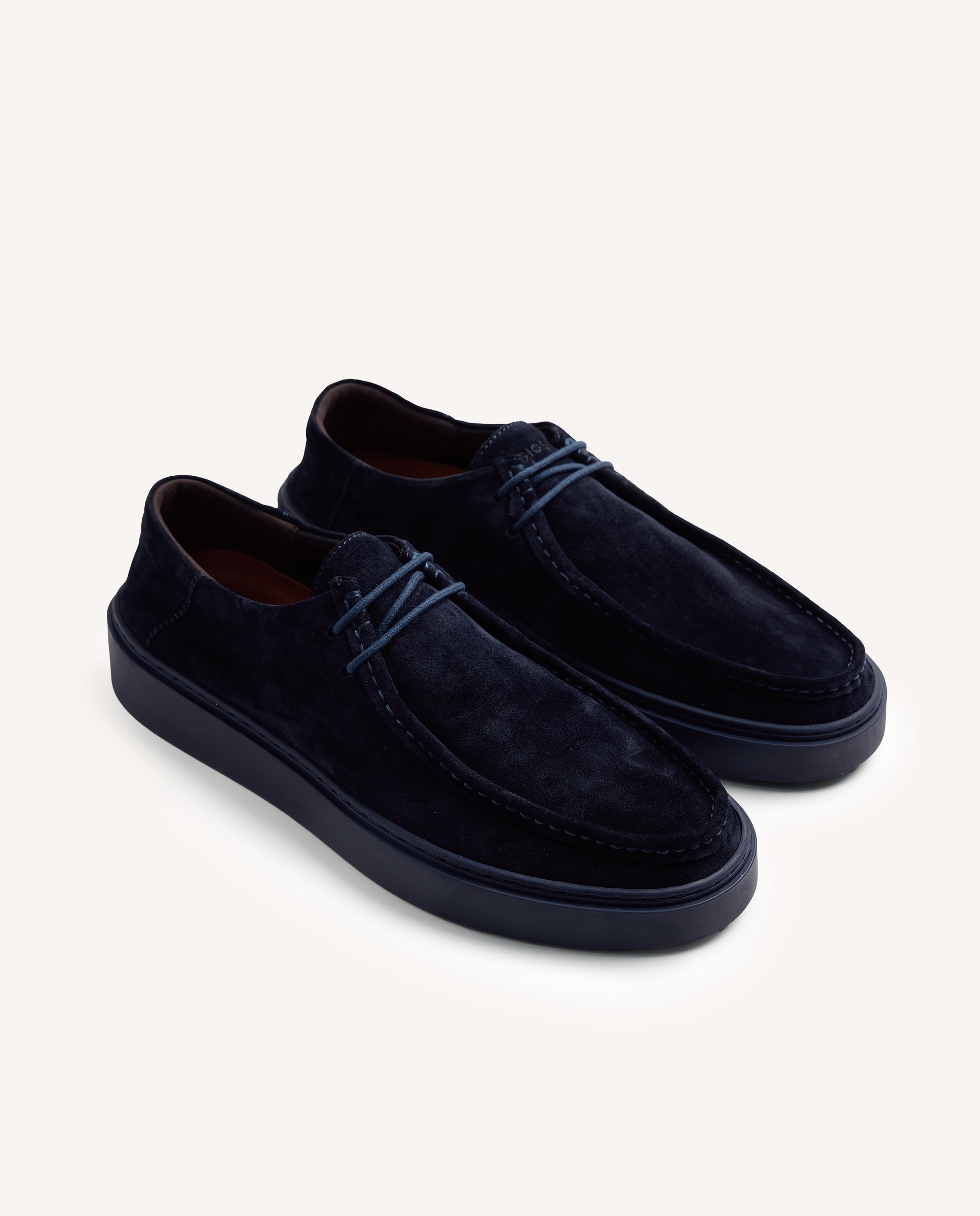 Imagen 3 de Zapatos de cordones de hombre estilo wallabee de piel serraje - Gioseppo - Marino Marino