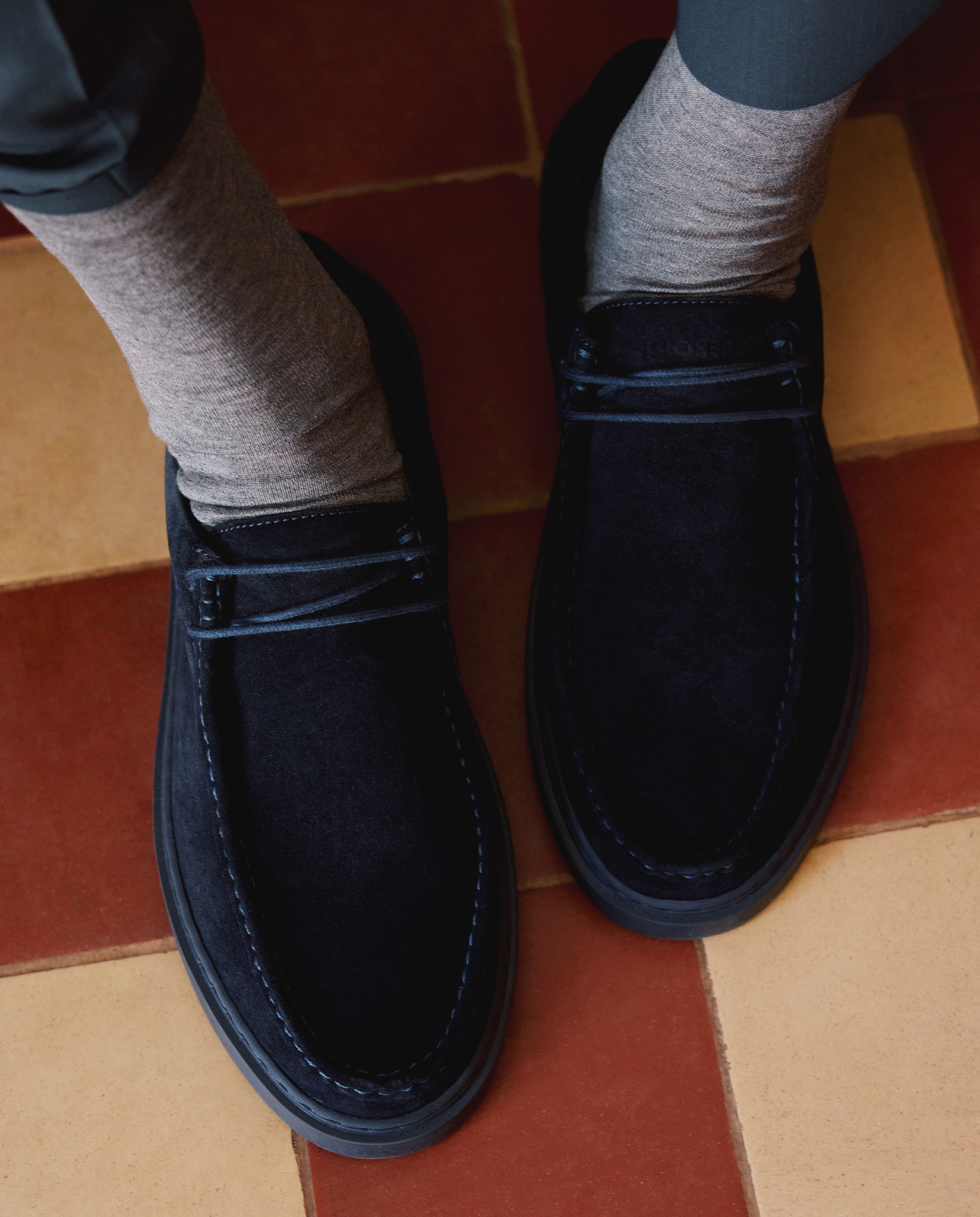 Mocasines de hombre estilo wallabee de piel serraje - Gioseppo - Marino Marino-2