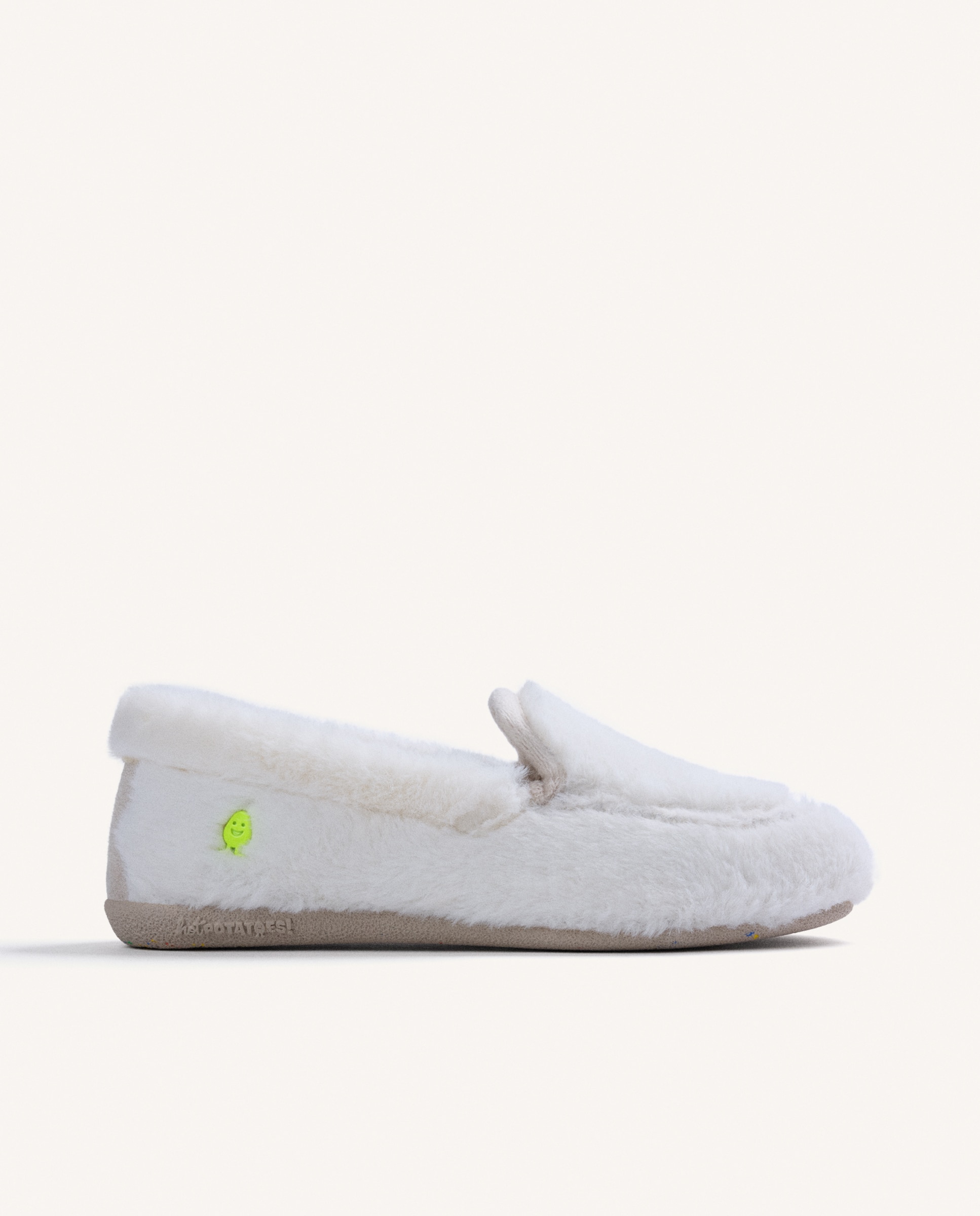 Imagen 0 de Zapatillas de casa de mujer tipo mocasines de pelo Blanco