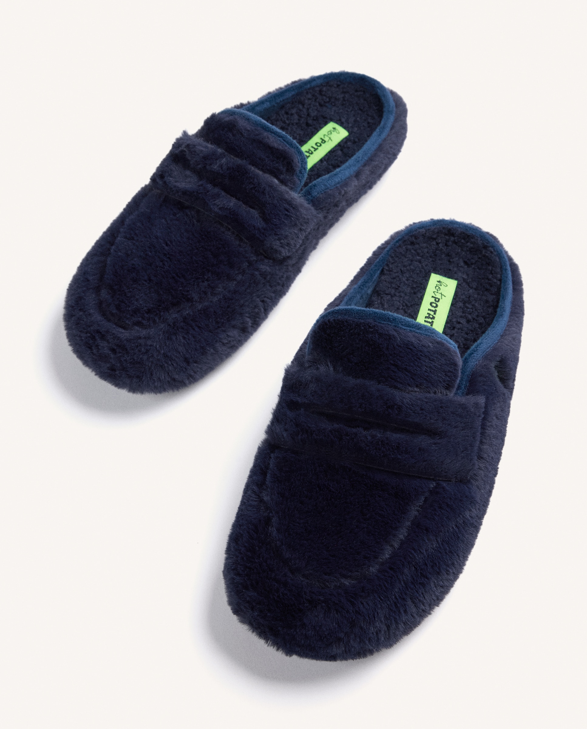 Zapatillas de casa de hombre tipo mocasines de pelo - Hot Potatoes - Marino Marino-4