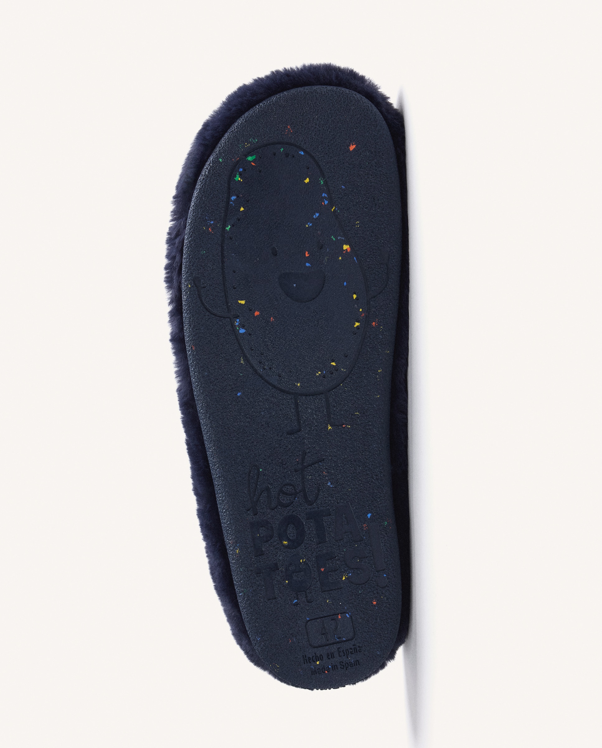 Zapatillas de casa de hombre tipo mocasines de pelo - Hot Potatoes - Marino Marino-5