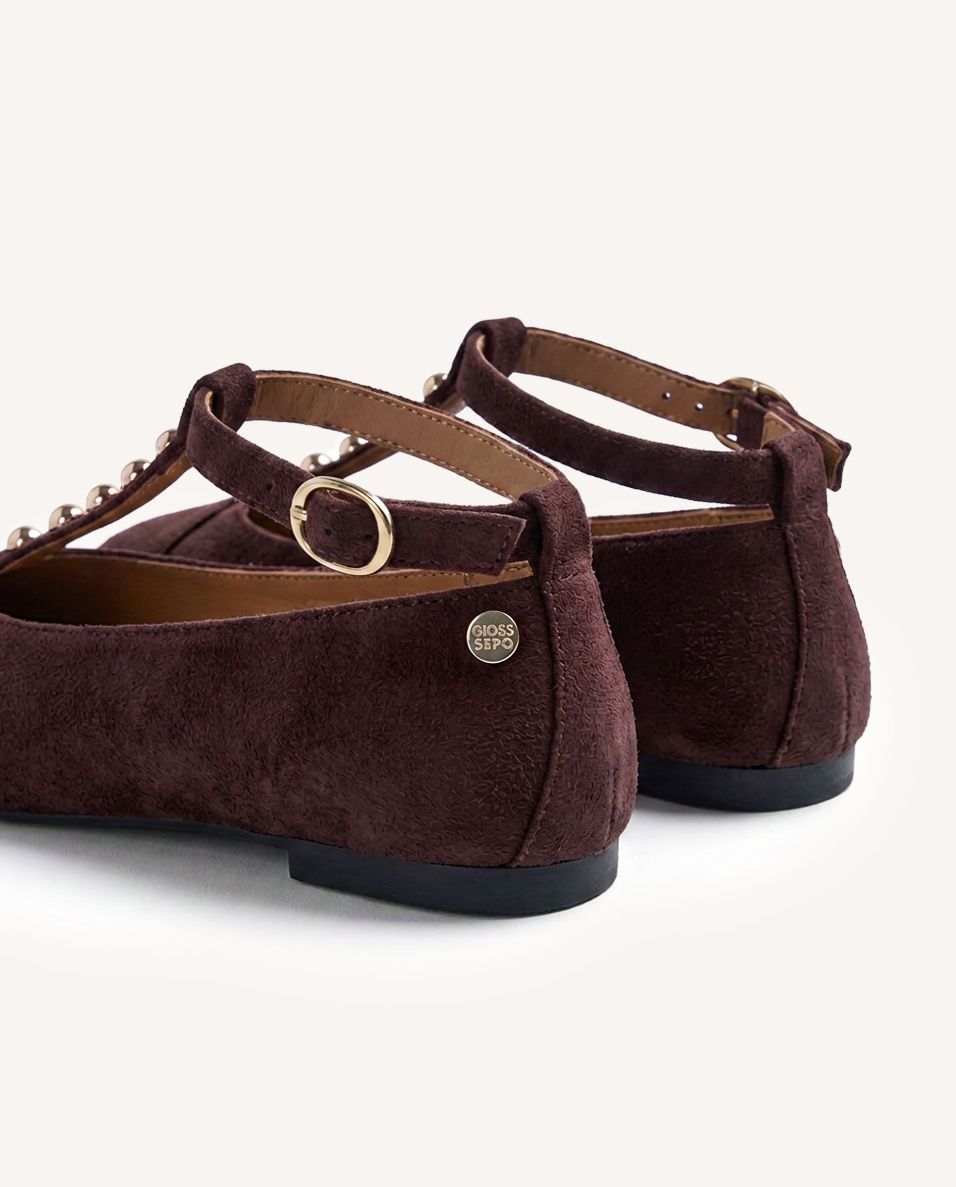 Bailarinas de niña de piel tachas - Gioseppo - Choco Choco-4