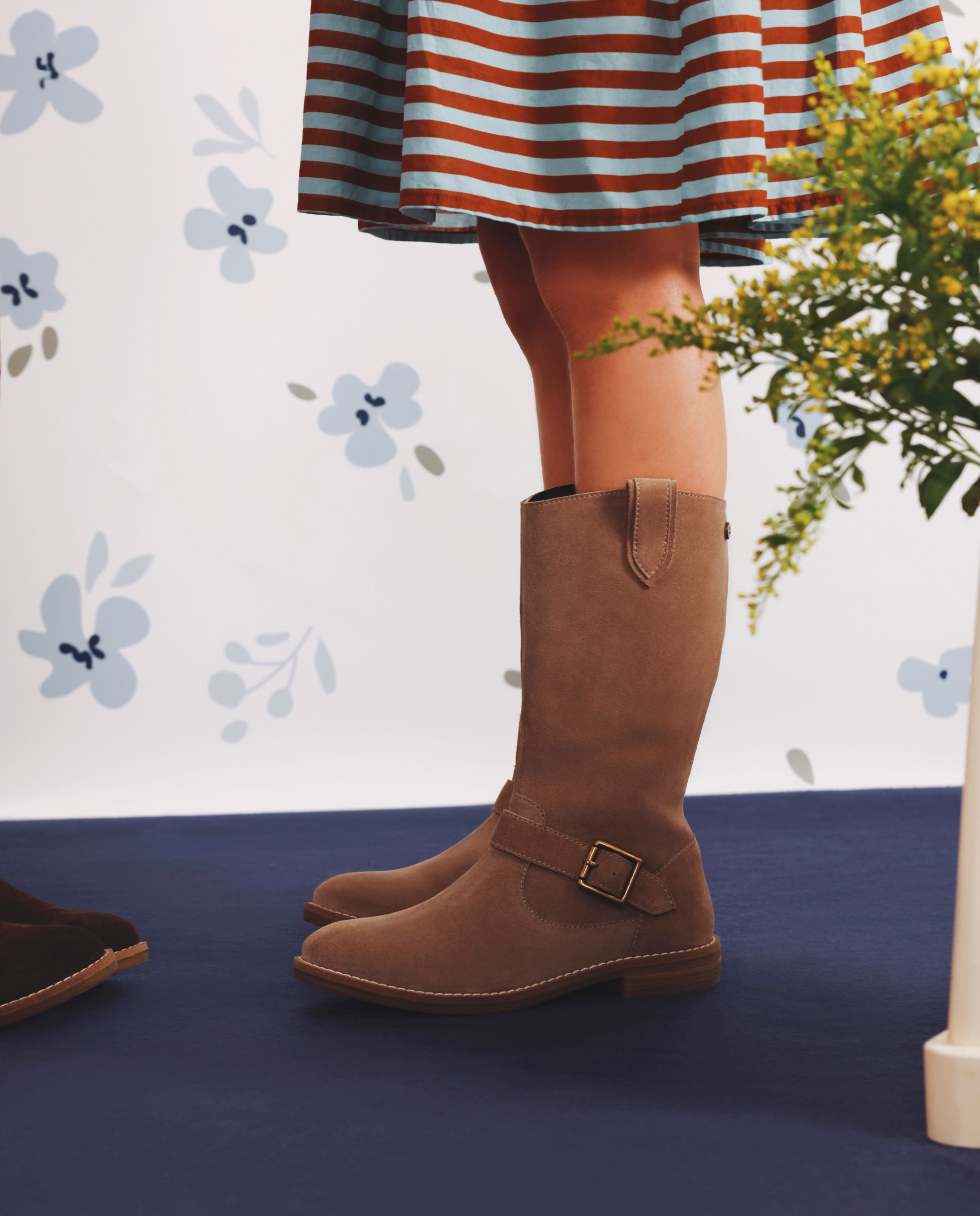 Botas de niña de piel de serraje de caña alta - Gioseppo - Topo Topo-5