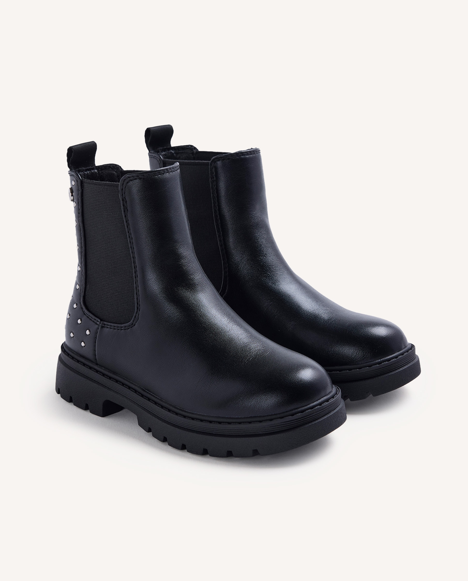 Botines de niña con elásticos laterales y tachas traseras - Gioseppo - Negro Negro-2