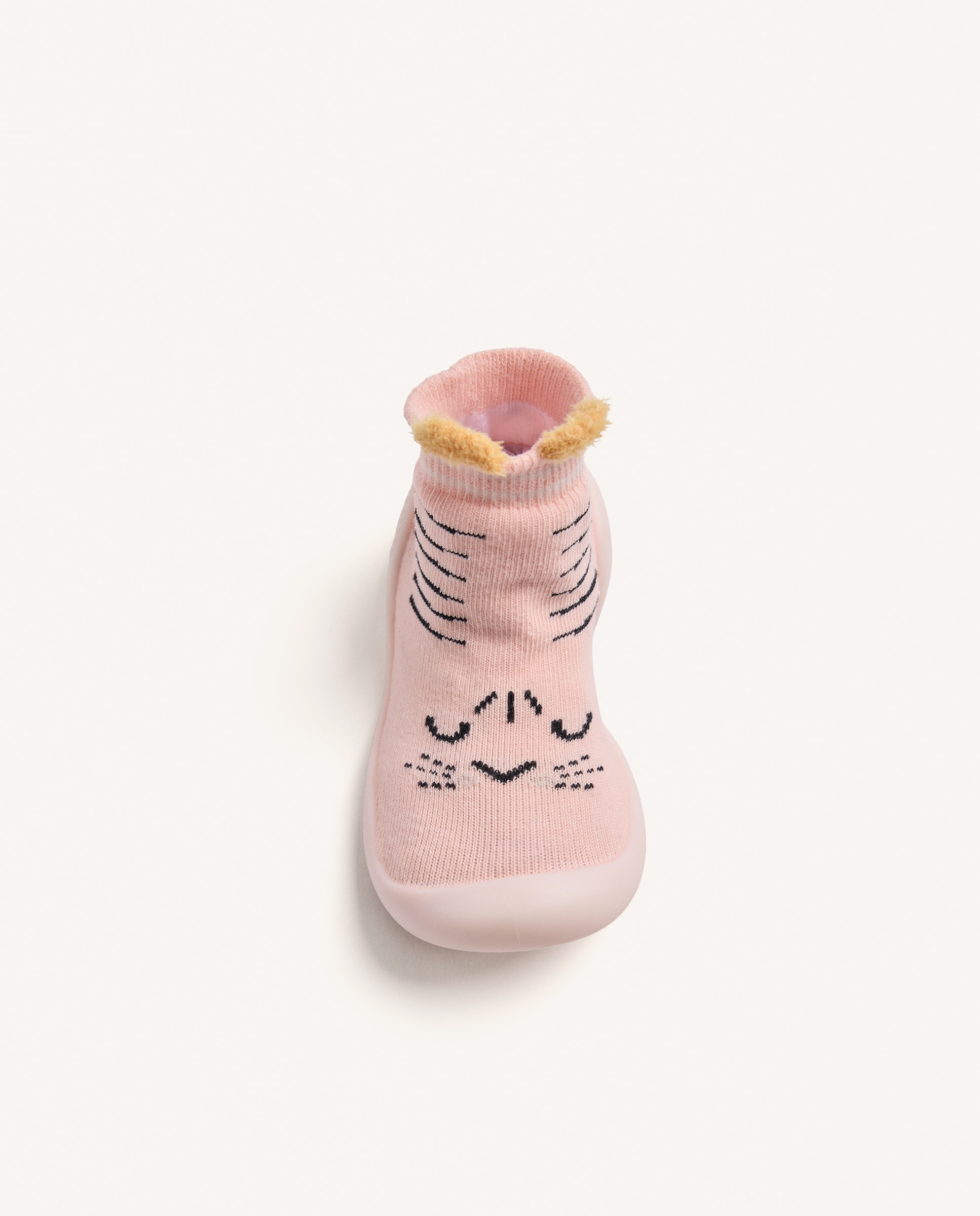 Zapatillas de casa cerradas de bebé niña tipo calcetín con carita de animal - Gioseppo - Coral Coral-3