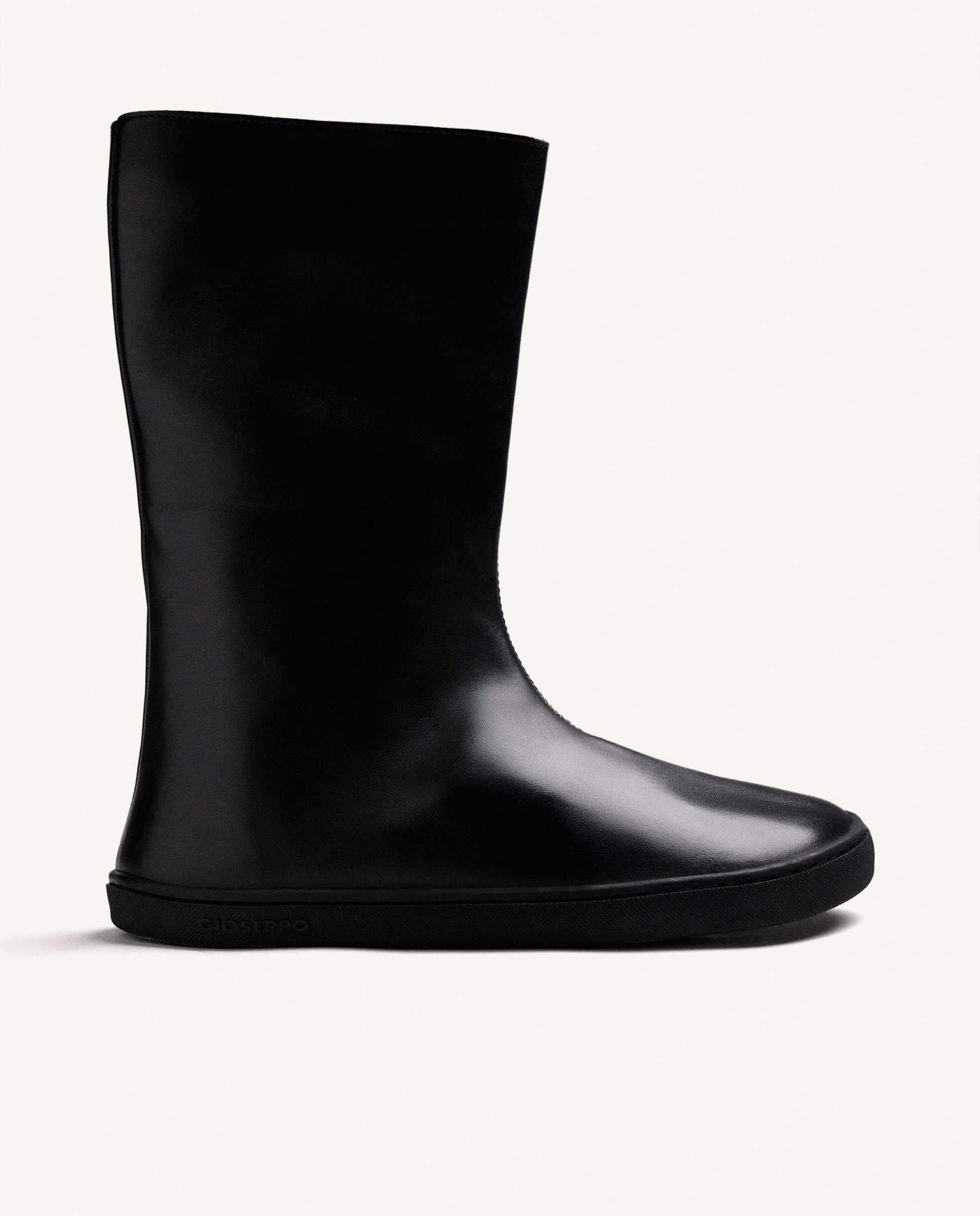 Botas básicas de mujer de piel con caña flexible barefoot - Gioseppo - Negro Negro-1
