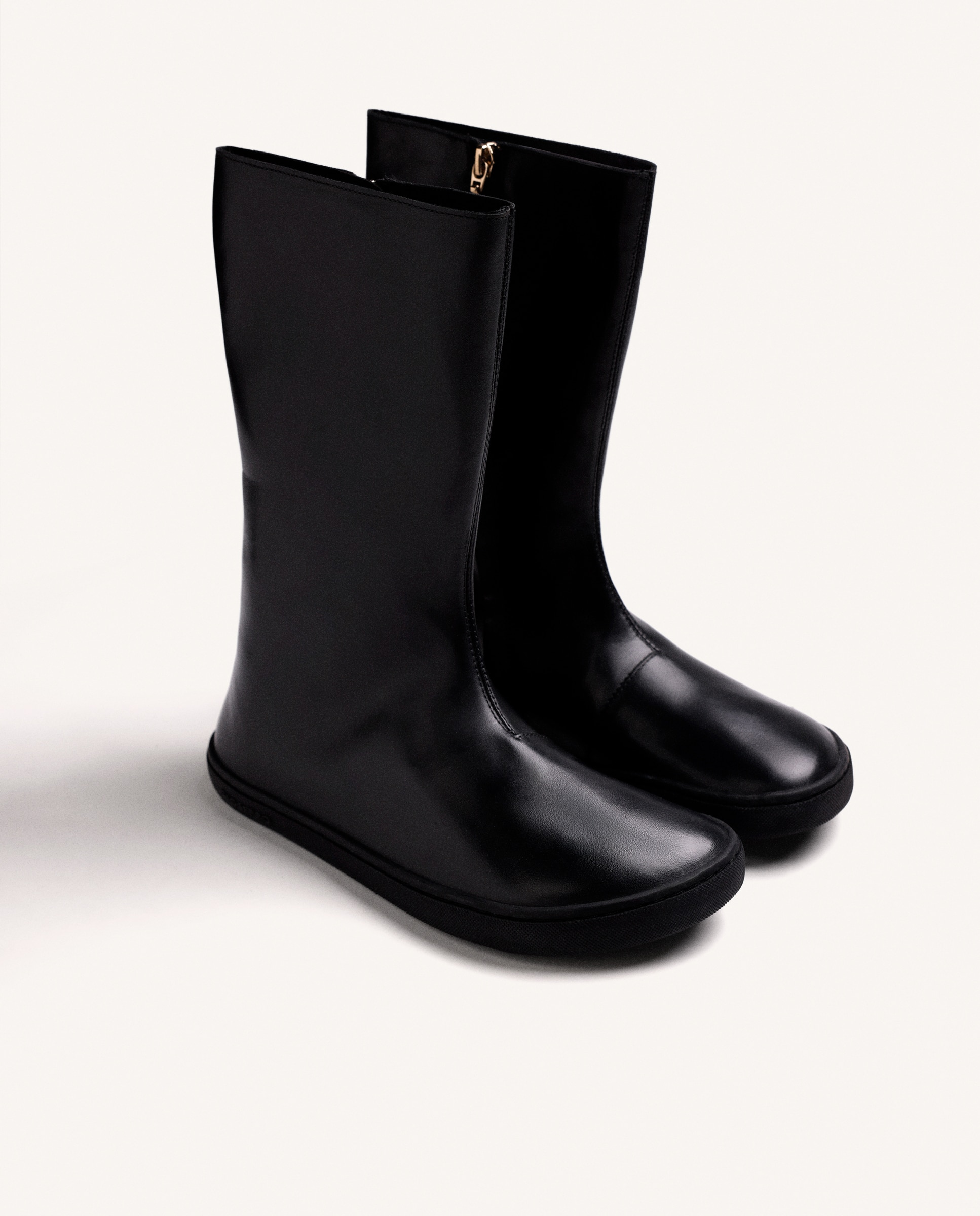 Botas básicas de mujer de piel con caña flexible barefoot - Gioseppo - Negro Negro-3
