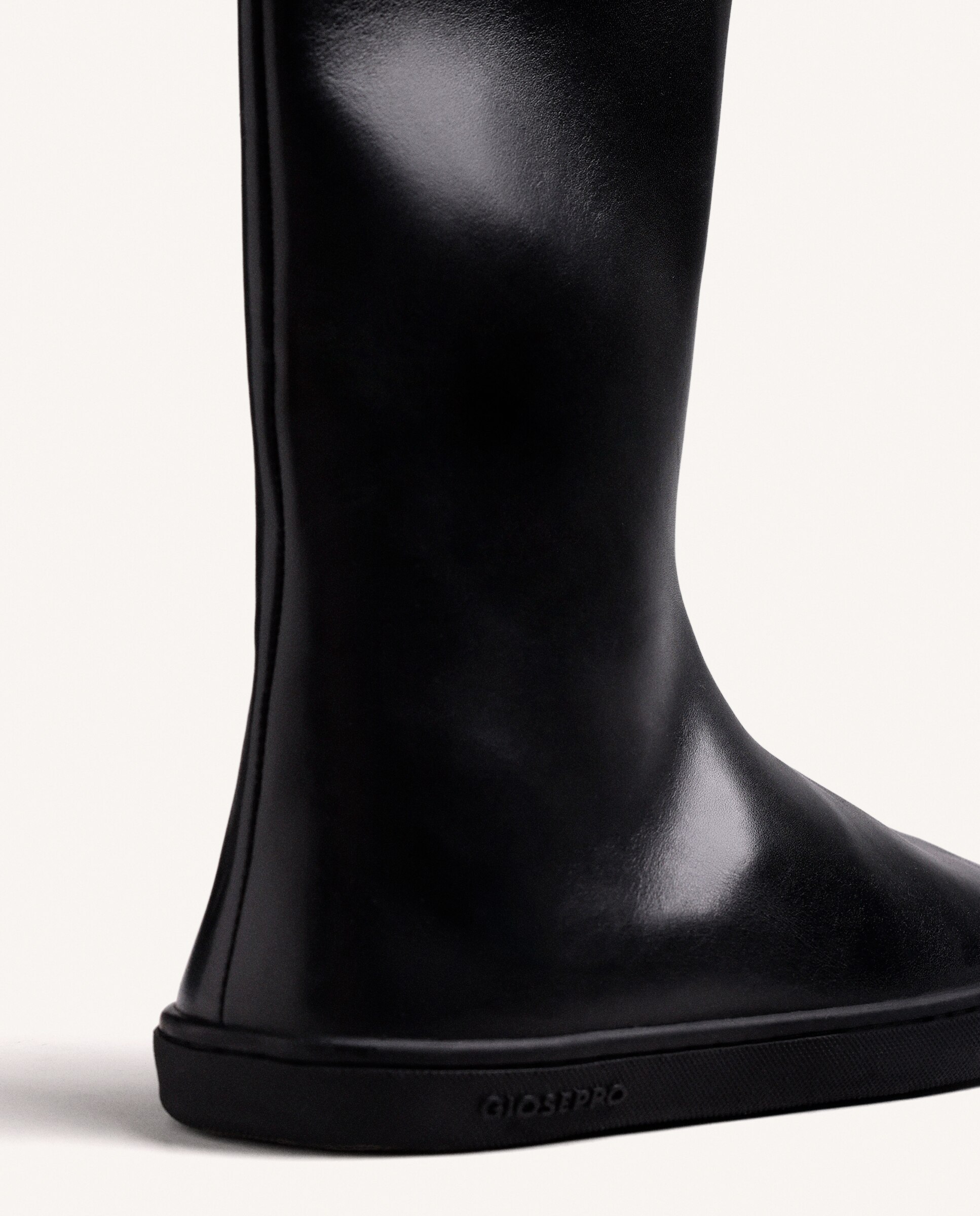 Botas básicas de mujer de piel con caña flexible barefoot - Gioseppo - Negro Negro-4