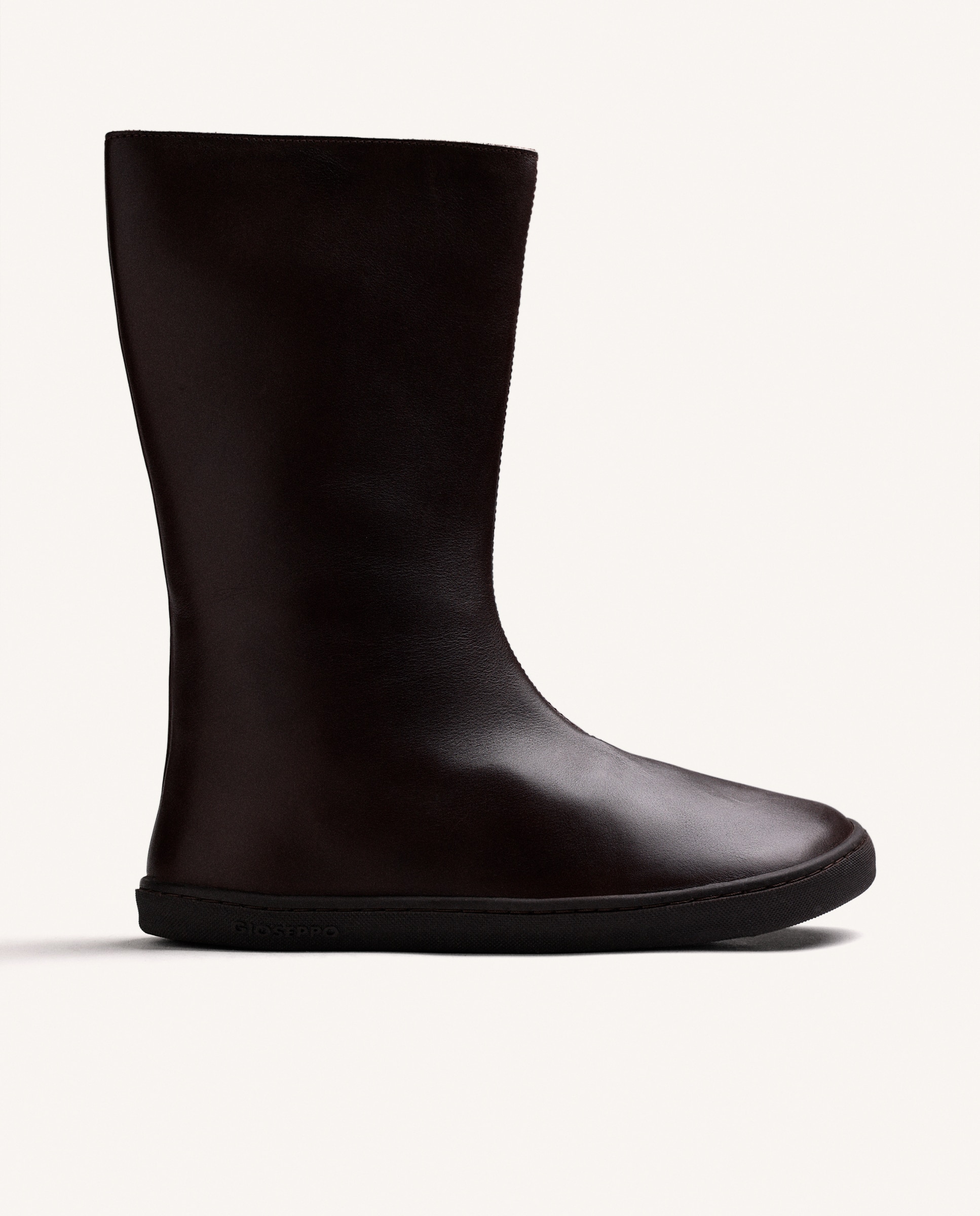Botas básicas de mujer de piel con caña flexible barefoot - Gioseppo - Choco Choco-1