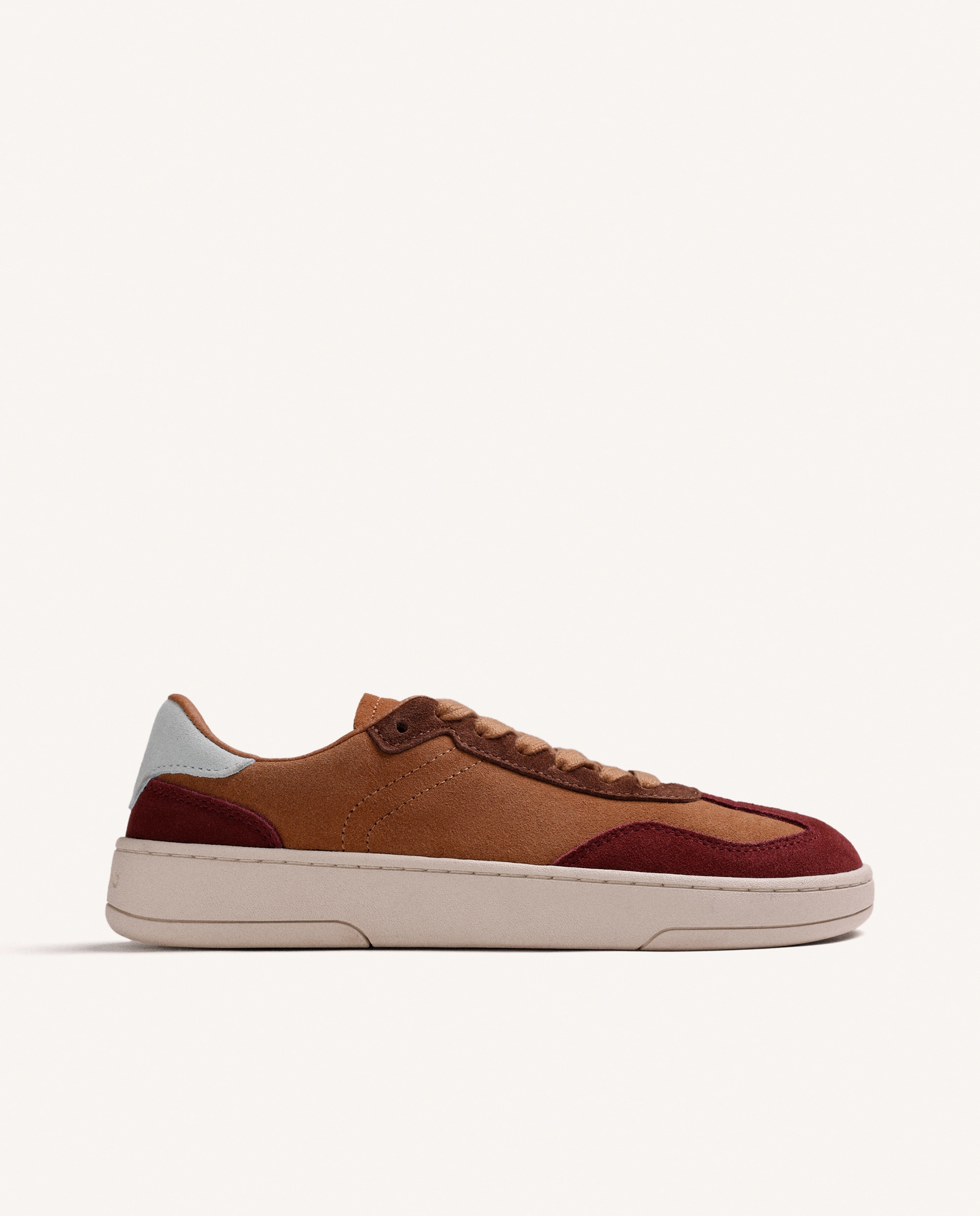 Zapatillas deportivas de mujer de piel serraje con contraste de colores barefoot - Gioseppo - Marrón Marrón-1