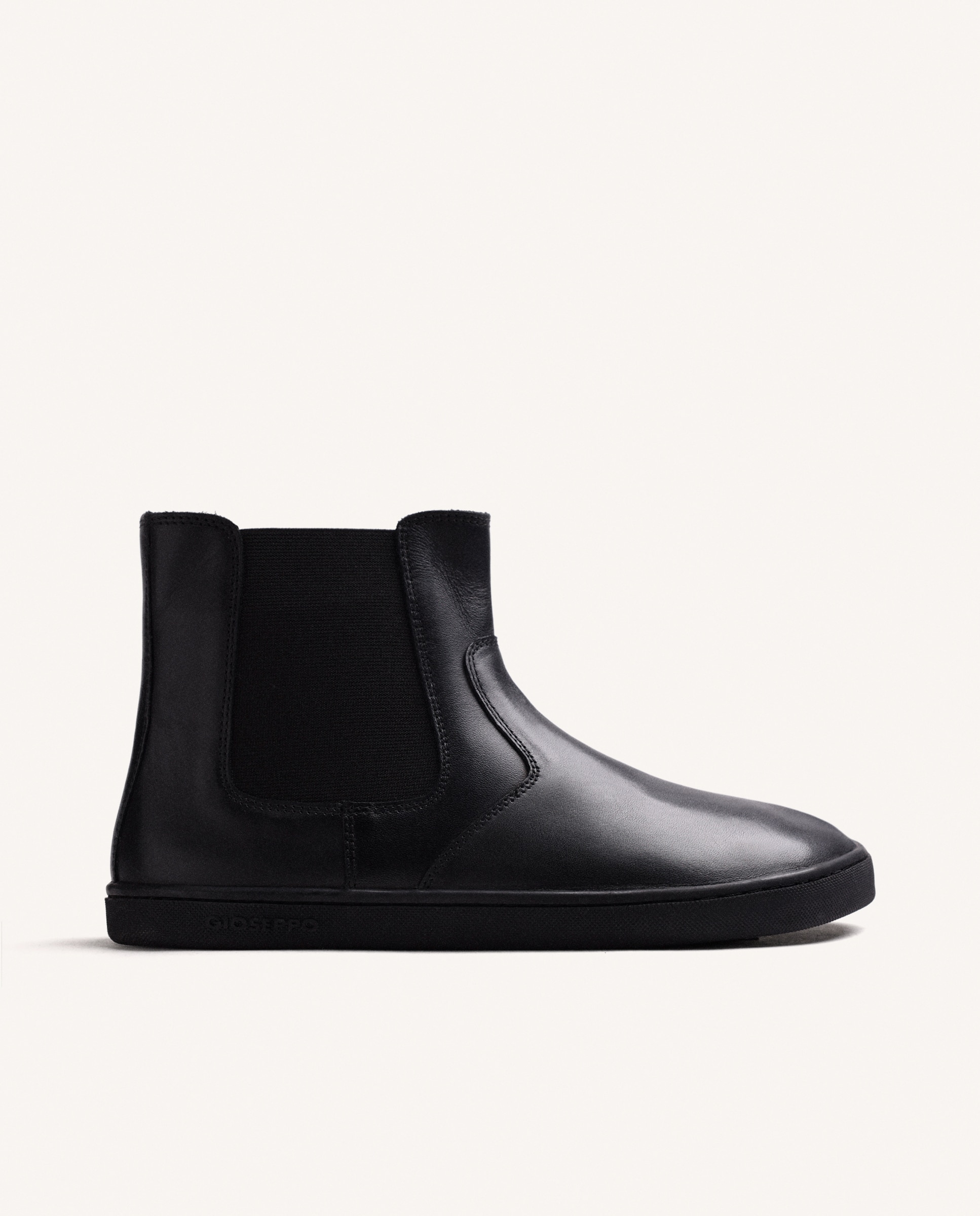 Botines básicos de mujer de piel con caña flexible barefoot - Gioseppo - Negro Negro-1