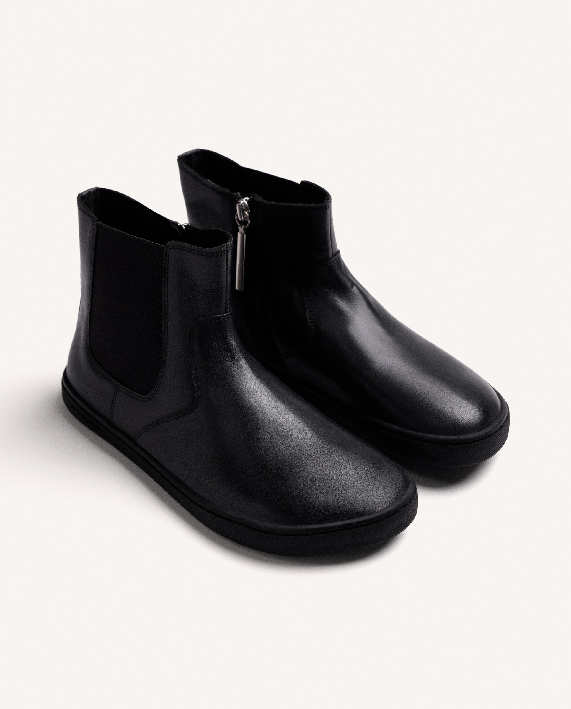Botines básicos de mujer de piel con caña flexible barefoot - Gioseppo - Negro Negro-3