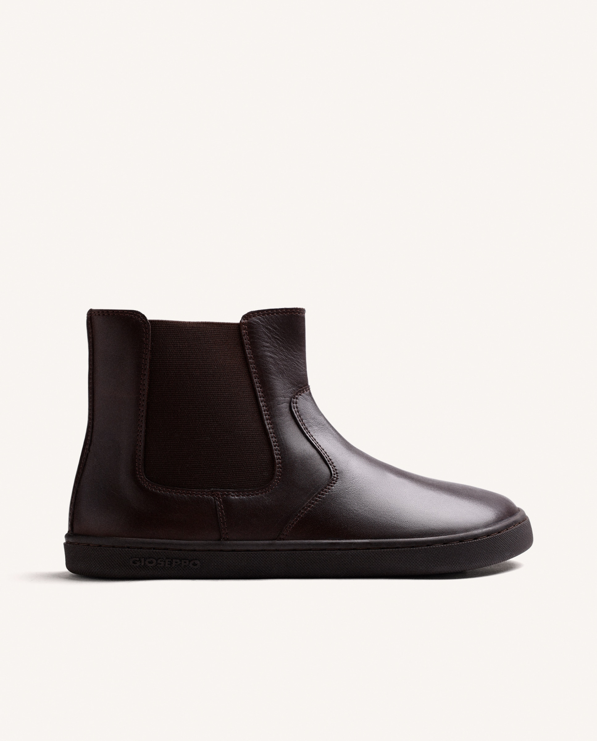 Botines básicos de mujer de piel con caña flexible barefoot - Gioseppo - Choco Choco-1