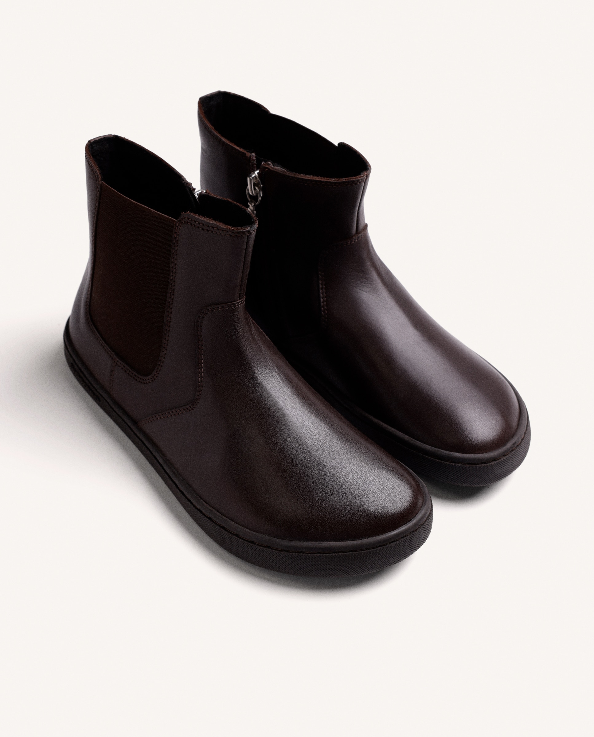 Botines básicos de mujer de piel con caña flexible barefoot - Gioseppo - Choco Choco-3