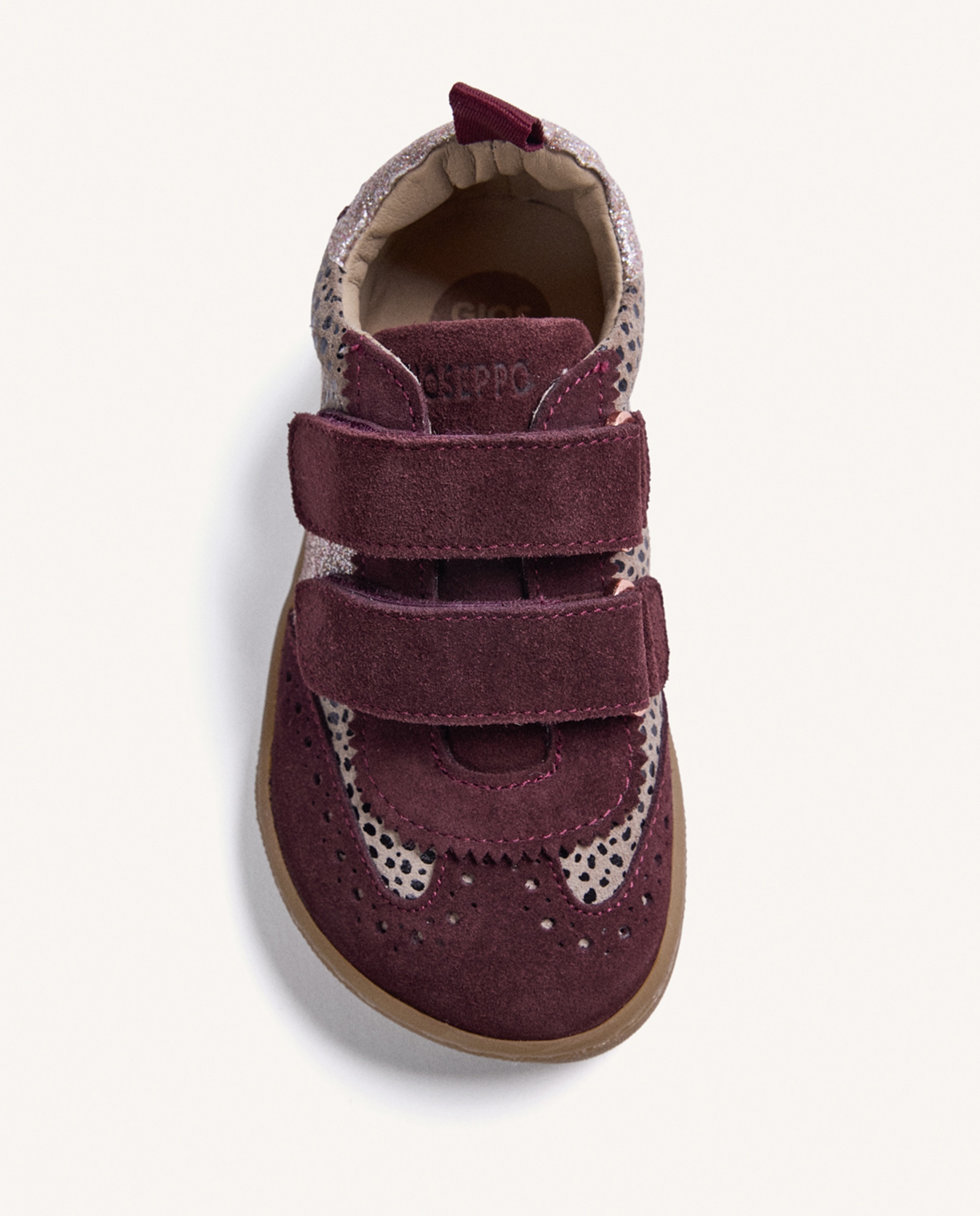 Zapatillas de piel de niña barefoot con estampado de leopardo - Gioseppo - Burdeos Burdeos-3
