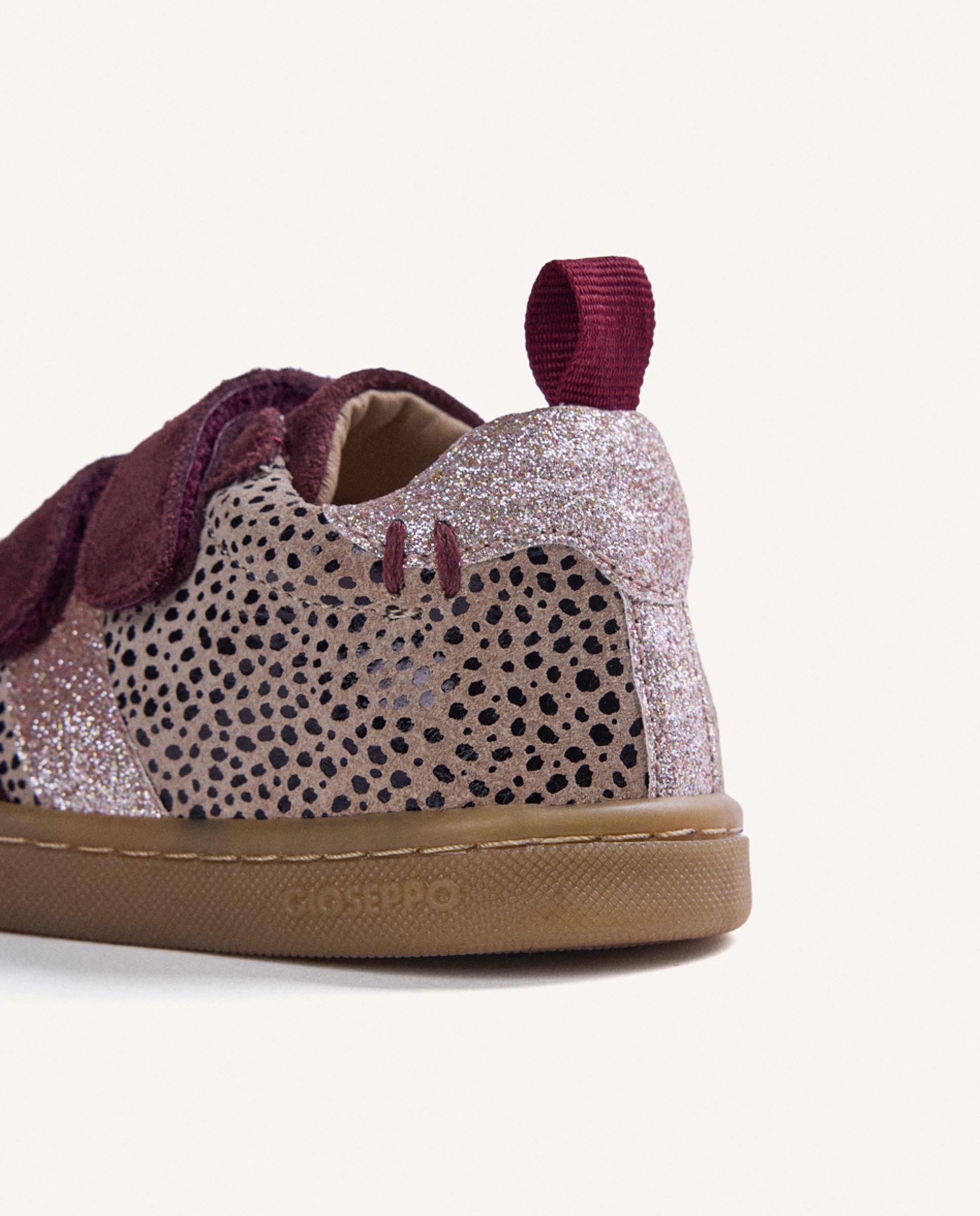 Zapatillas de piel de niña barefoot con estampado de leopardo - Gioseppo - Burdeos Burdeos-4