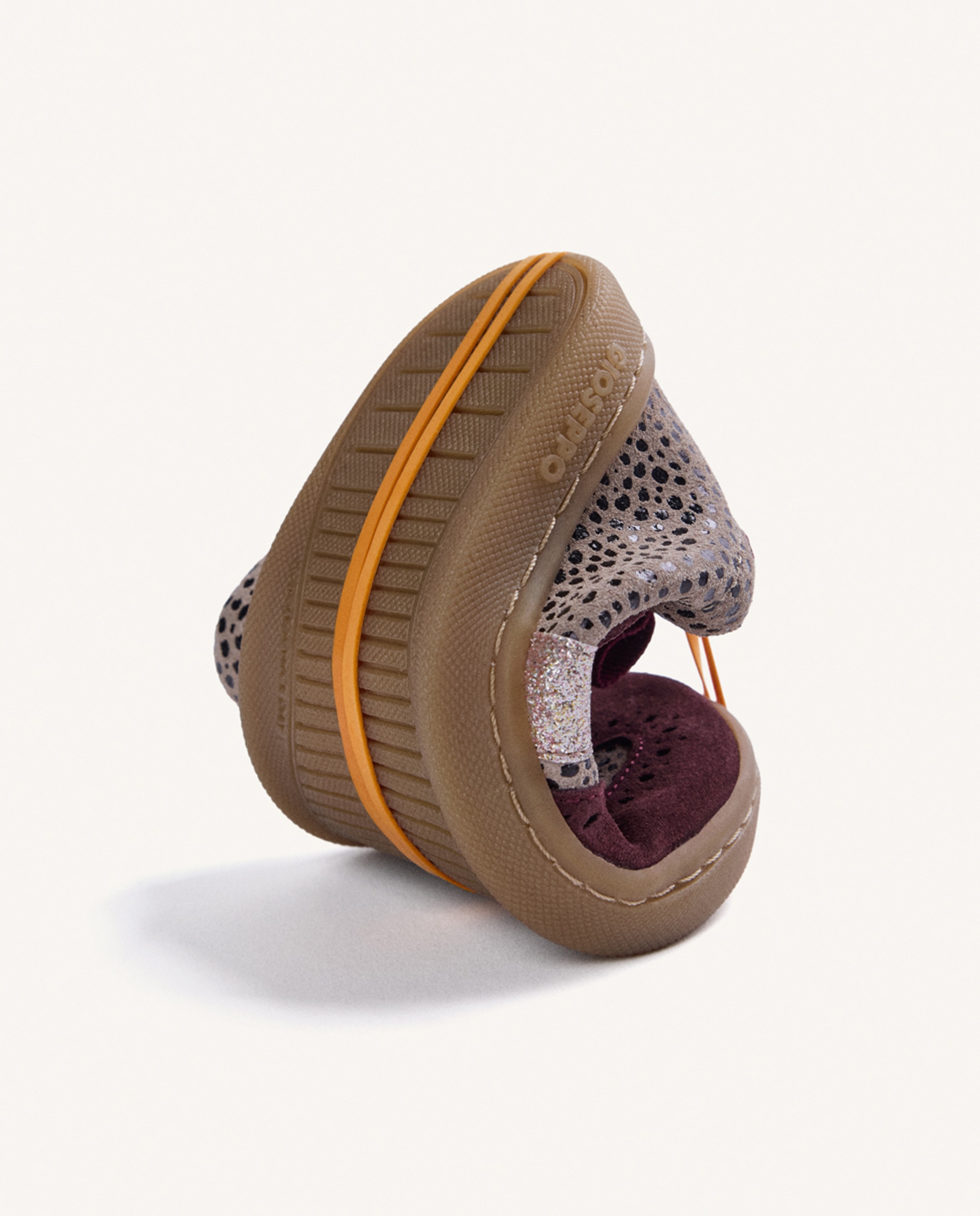 Zapatillas de piel de niña barefoot con estampado de leopardo - Gioseppo - Burdeos Burdeos-5