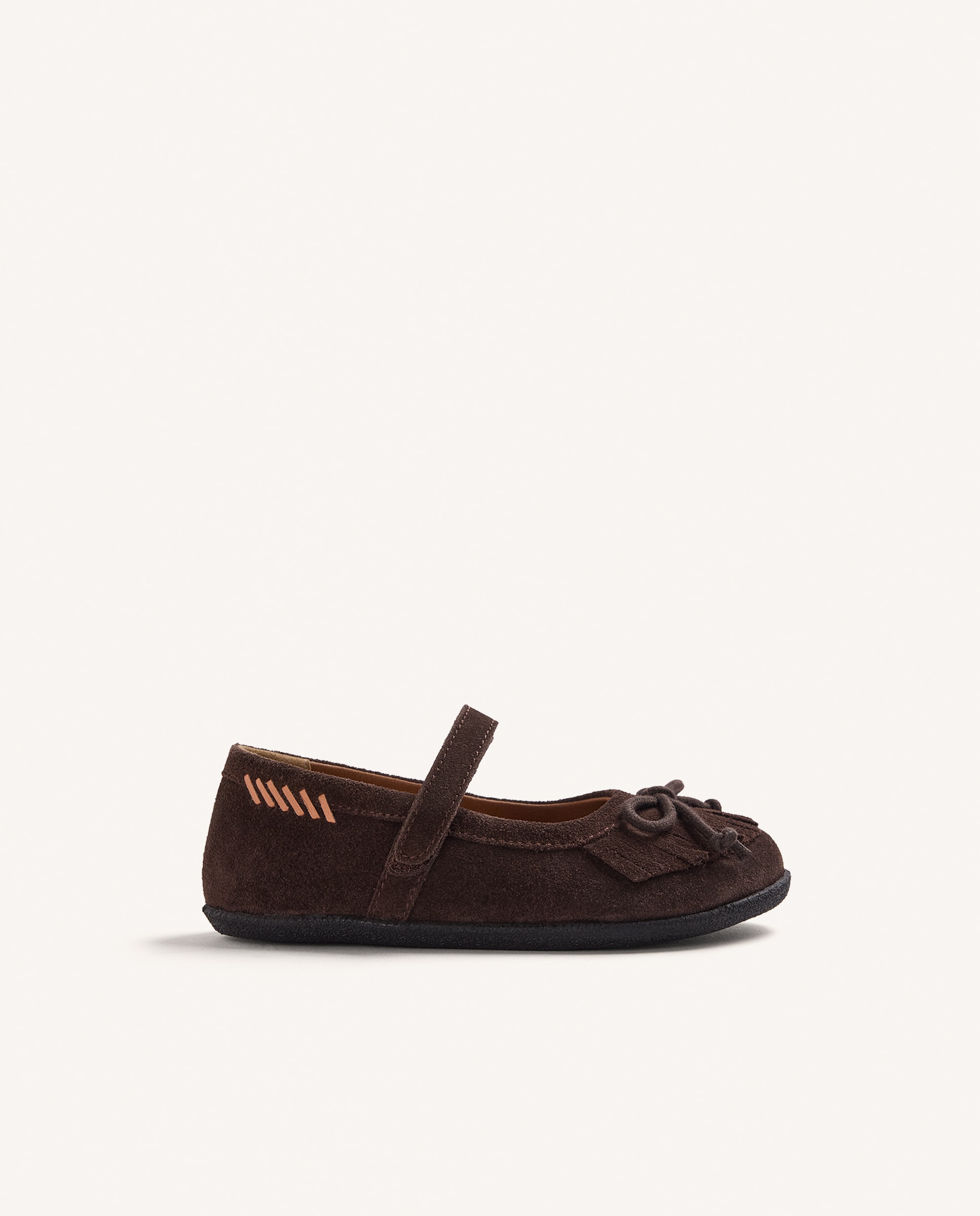 Imagen 0 de Bailarinas de niña de piel barefoot con flecos Choco