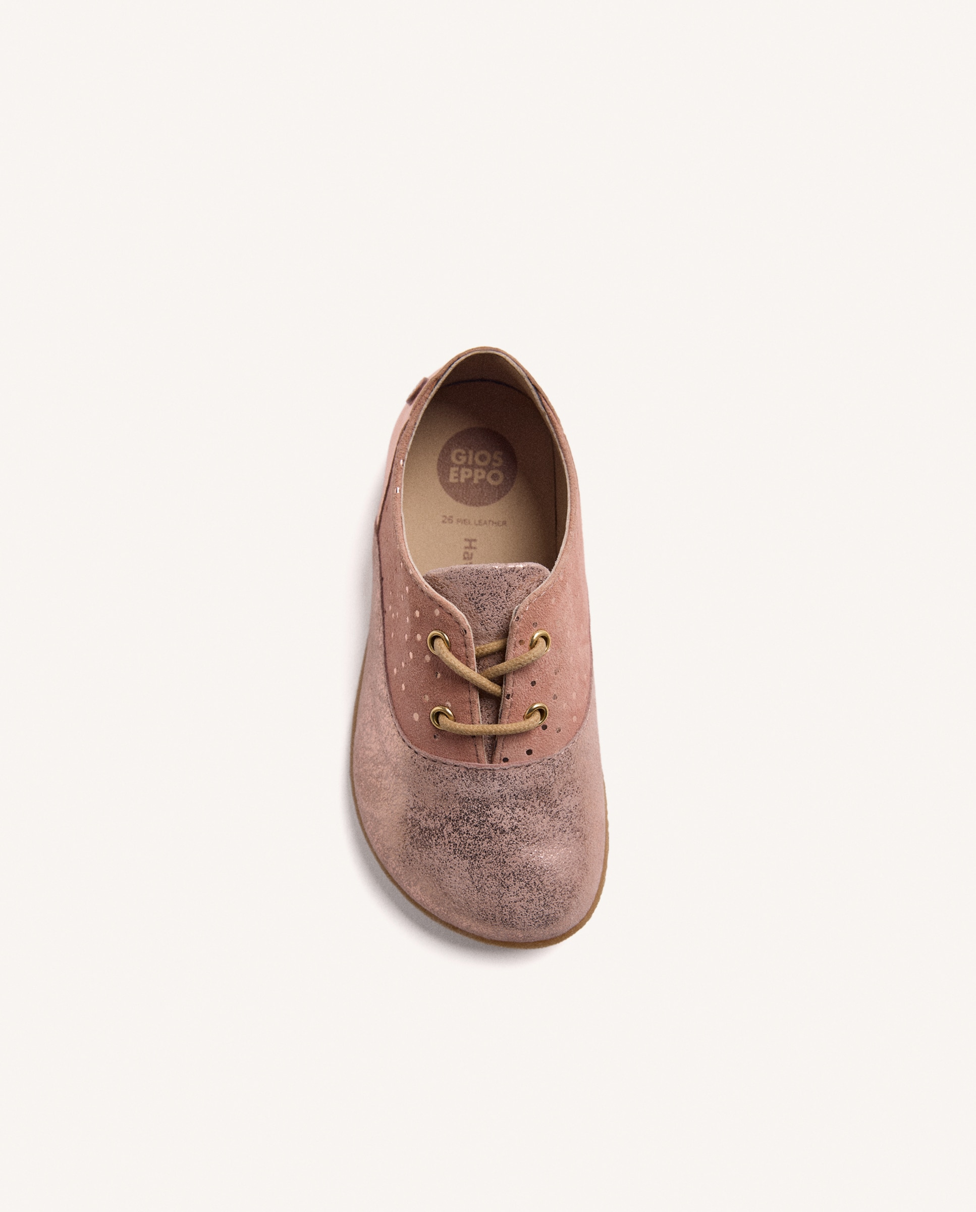 Bluchers de niña de piel barefoot - Gioseppo - Plata / Rosa Plata / Rosa-3