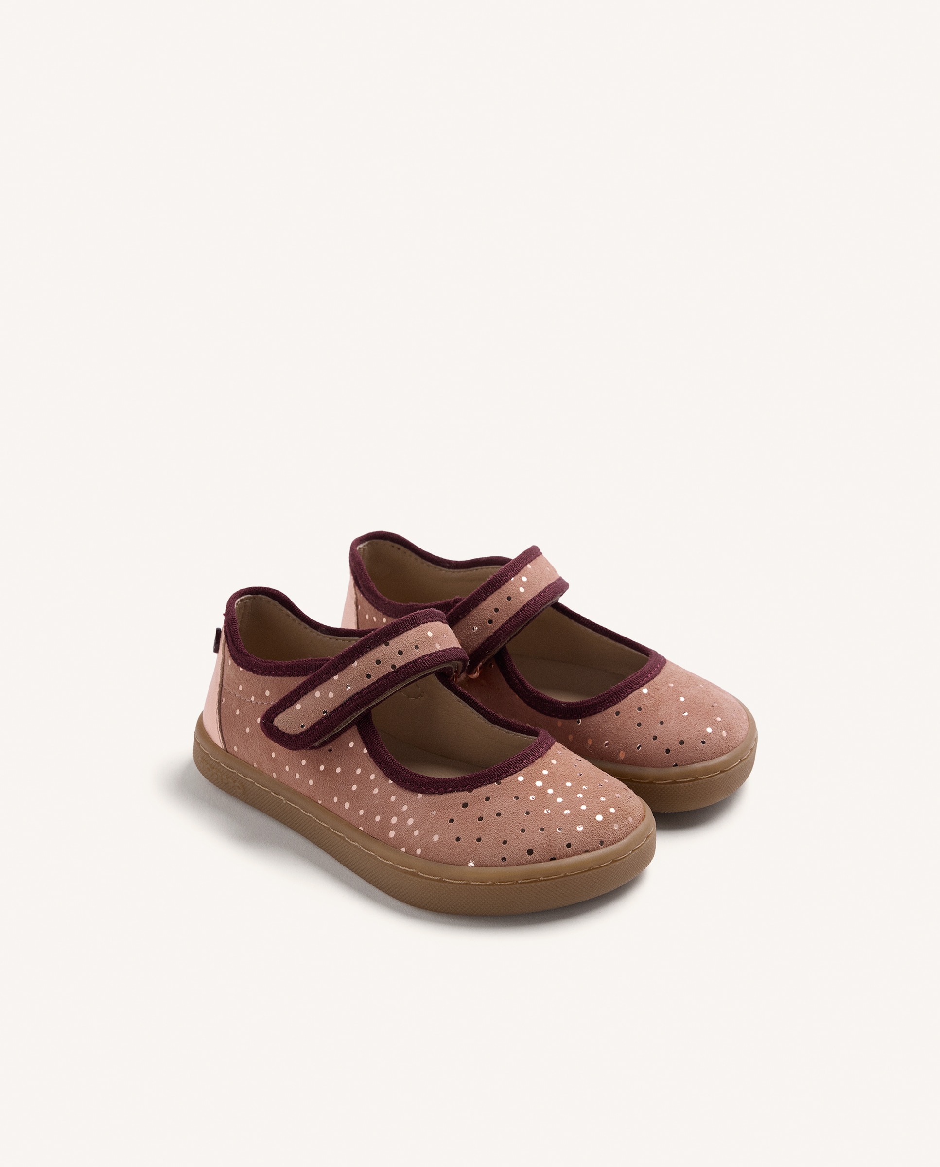 Bailarinas de niña de piel barefoot con topos metalizados - Gioseppo - Rosa claro Rosa claro-2