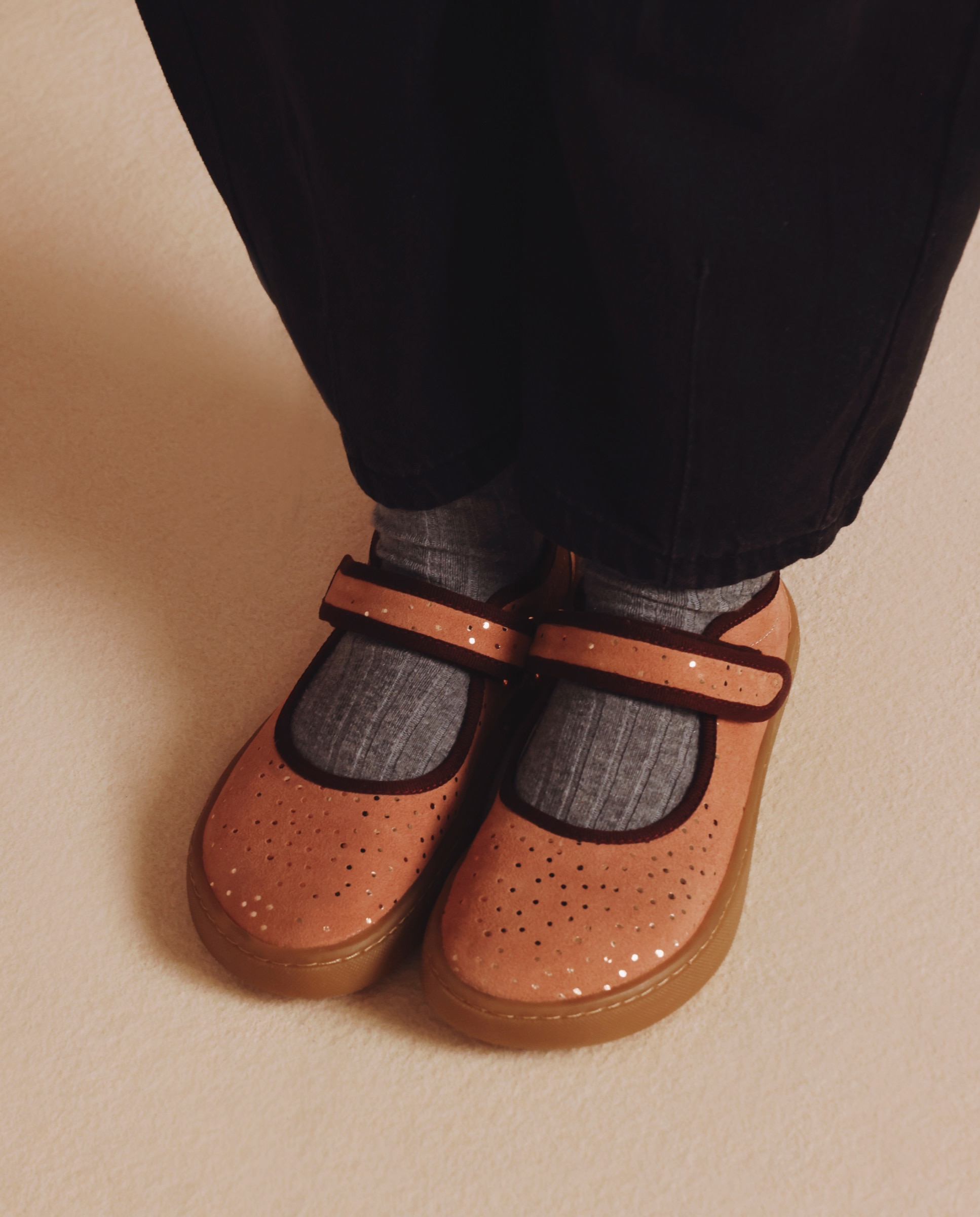 Bailarinas de niña de piel barefoot con topos metalizados - Gioseppo - Rosa claro Rosa claro-6