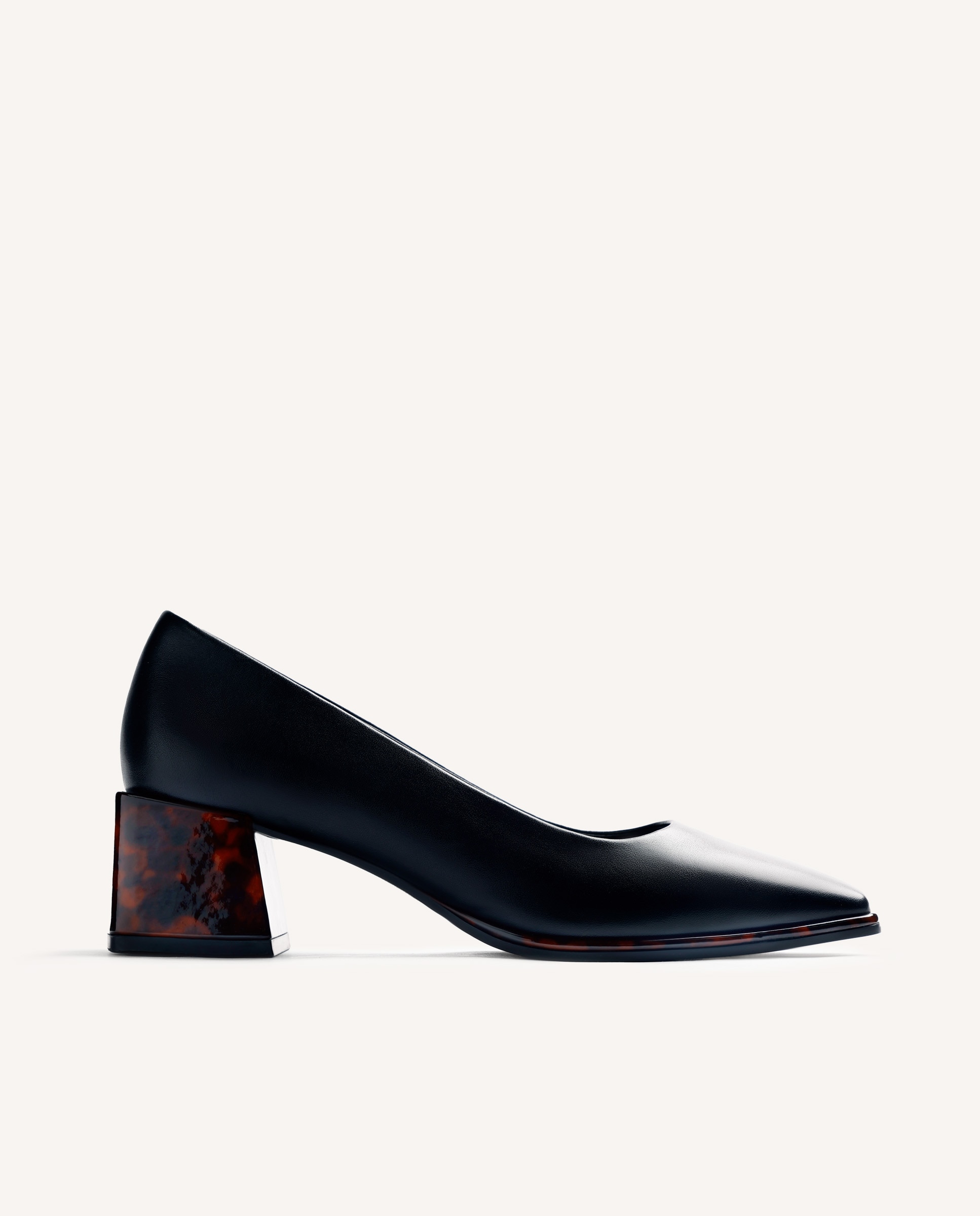 Imagen 1 de Zapatos de salón de mujer con contraste de tacón marrón Marrón