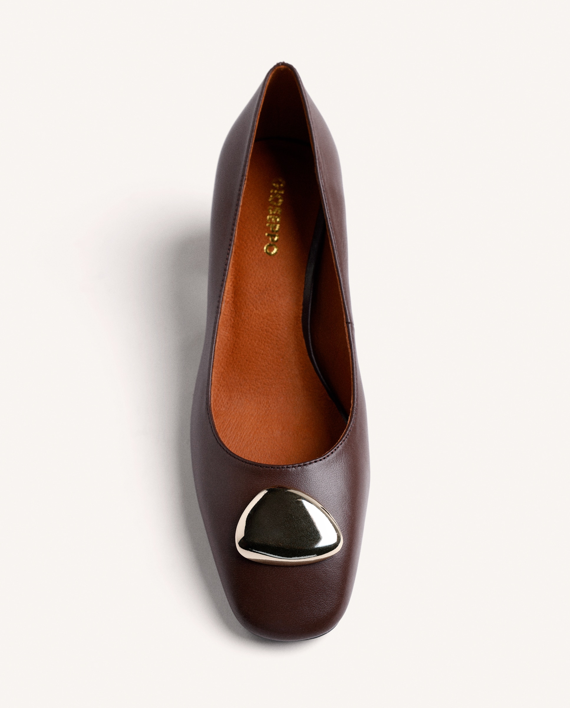 Imagen 2 de Zapatos de salón de mujer con detalle de joya - Gioseppo - Marrón Marrón