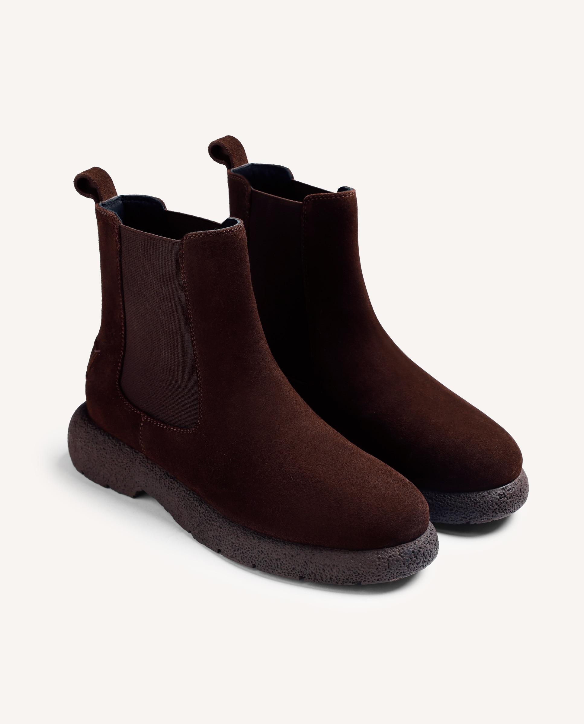 Botas de pelo de mujer de piel serraje estilo chelsea - Gioseppo - Choco Choco-3
