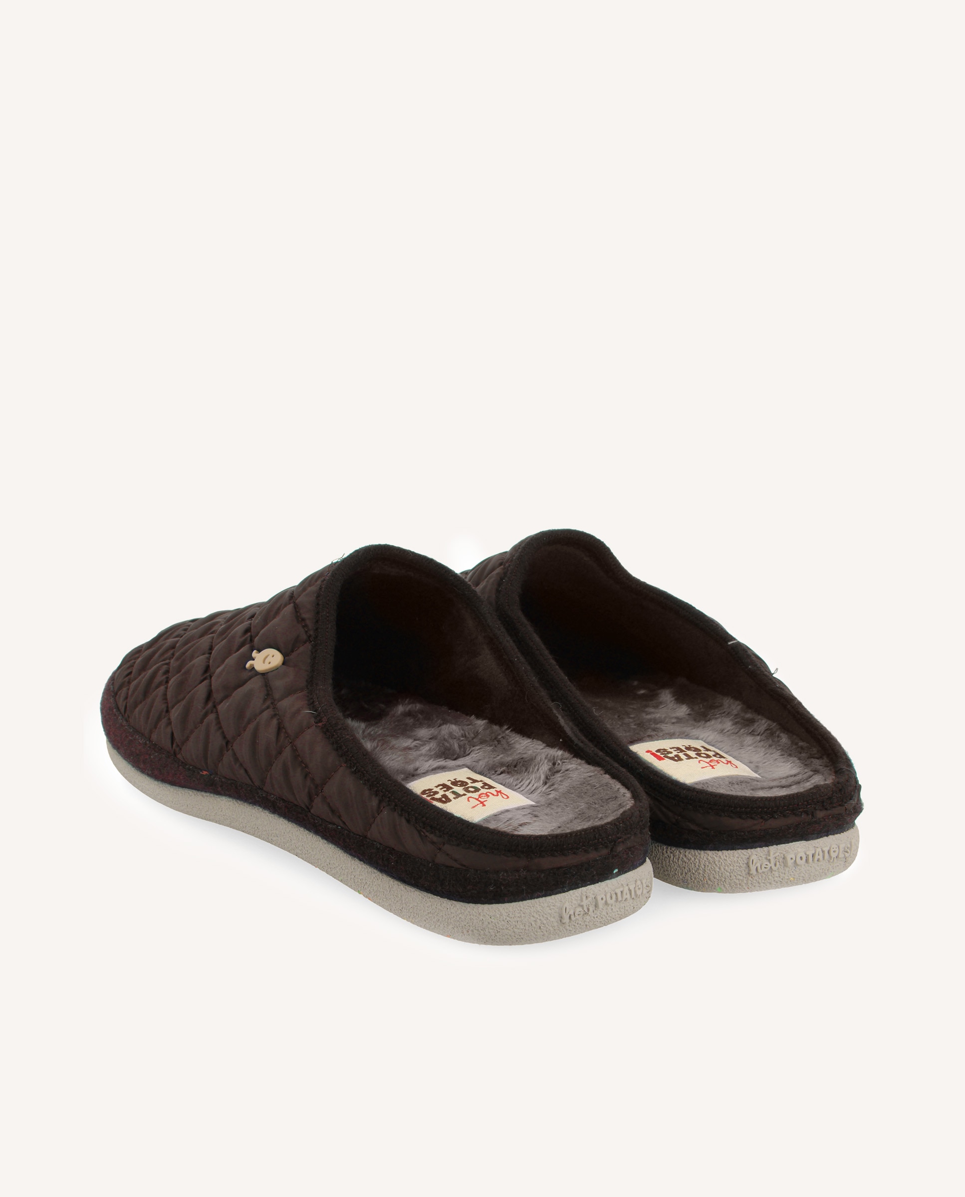 Imagen 4 de Zapatillas de casa de hombre alcolchadas - Hot Potatoes - Marrón Marrón