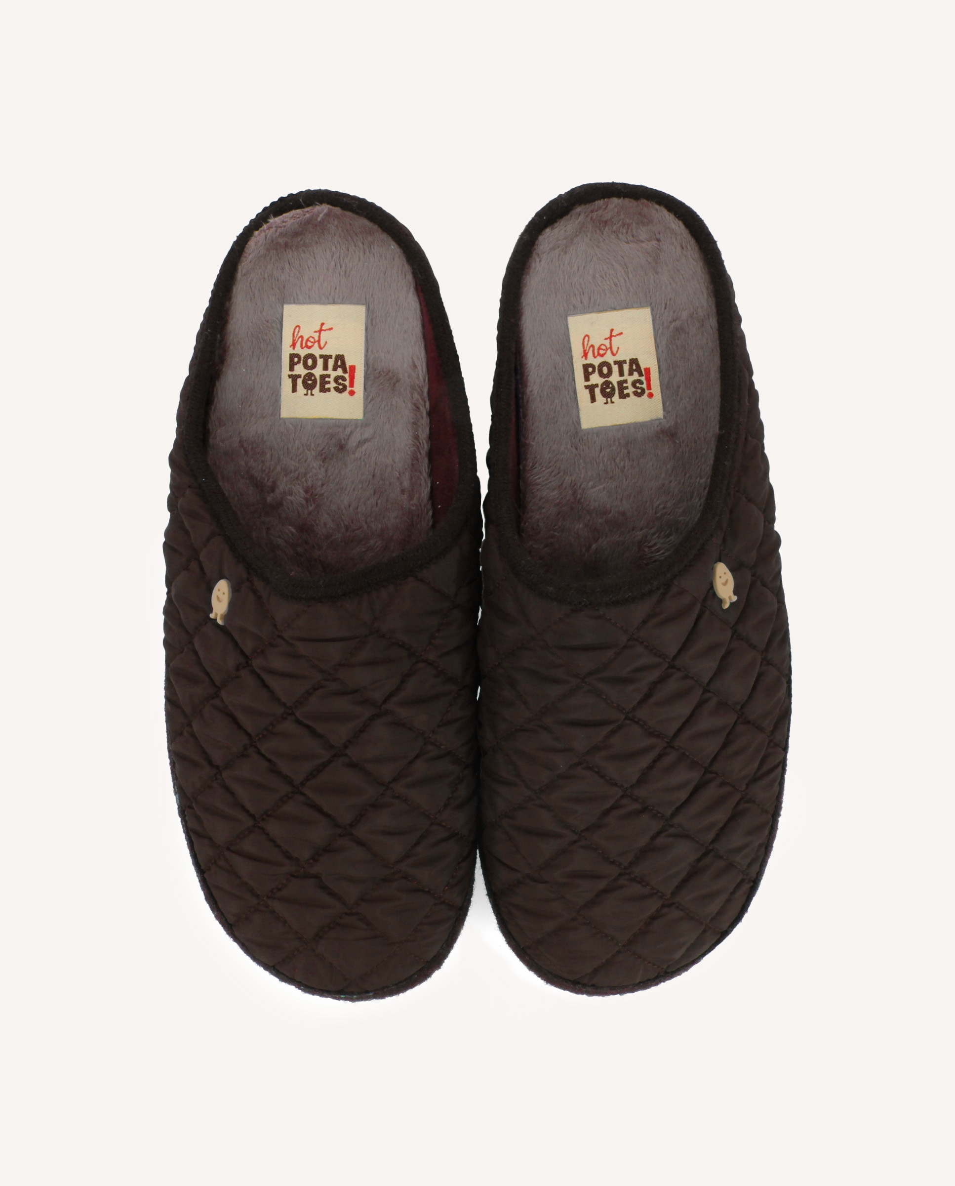 Imagen 6 de Zapatillas de casa de hombre alcolchadas - Hot Potatoes - Marrón Marrón