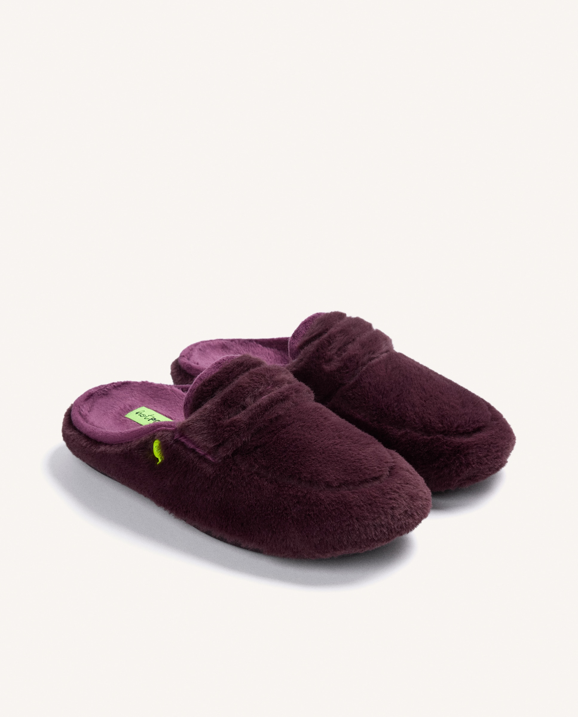Zapatillas de casa de mujer tipo mocasines de bamara - Hot Potatoes - Burdeos Burdeos-3