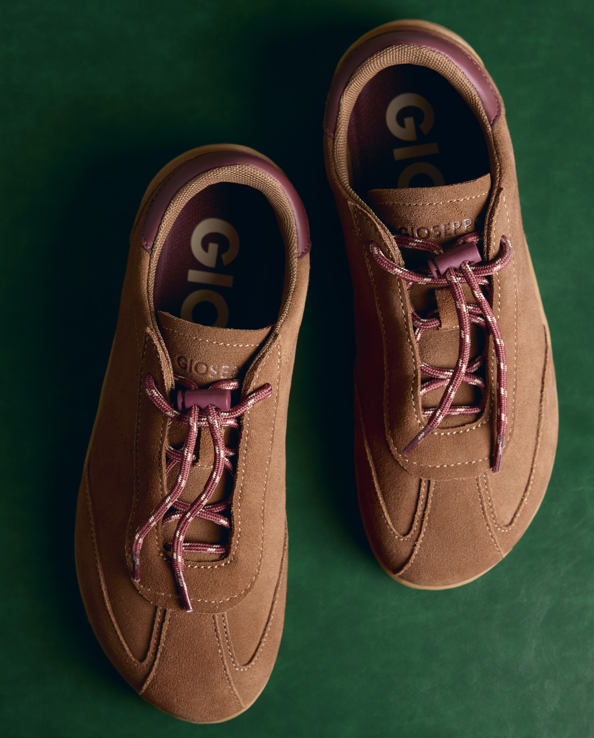 Zapatillas deportivas de mujer de piel serraje con cordones en contraste barefoot - Gioseppo - Cuero Cuero-6