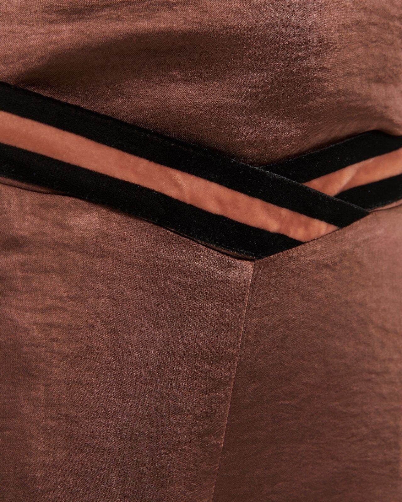 Imagen 5 de Pantalón ancho de mujer satinado - Paz Torras - Marrón Marrón
