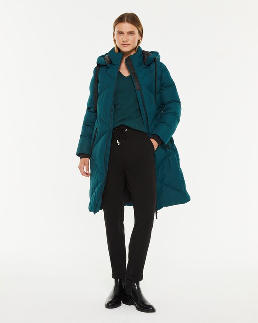 Imagen 0 de Parka larga de mujer bolsillos grandes capucha desmontable