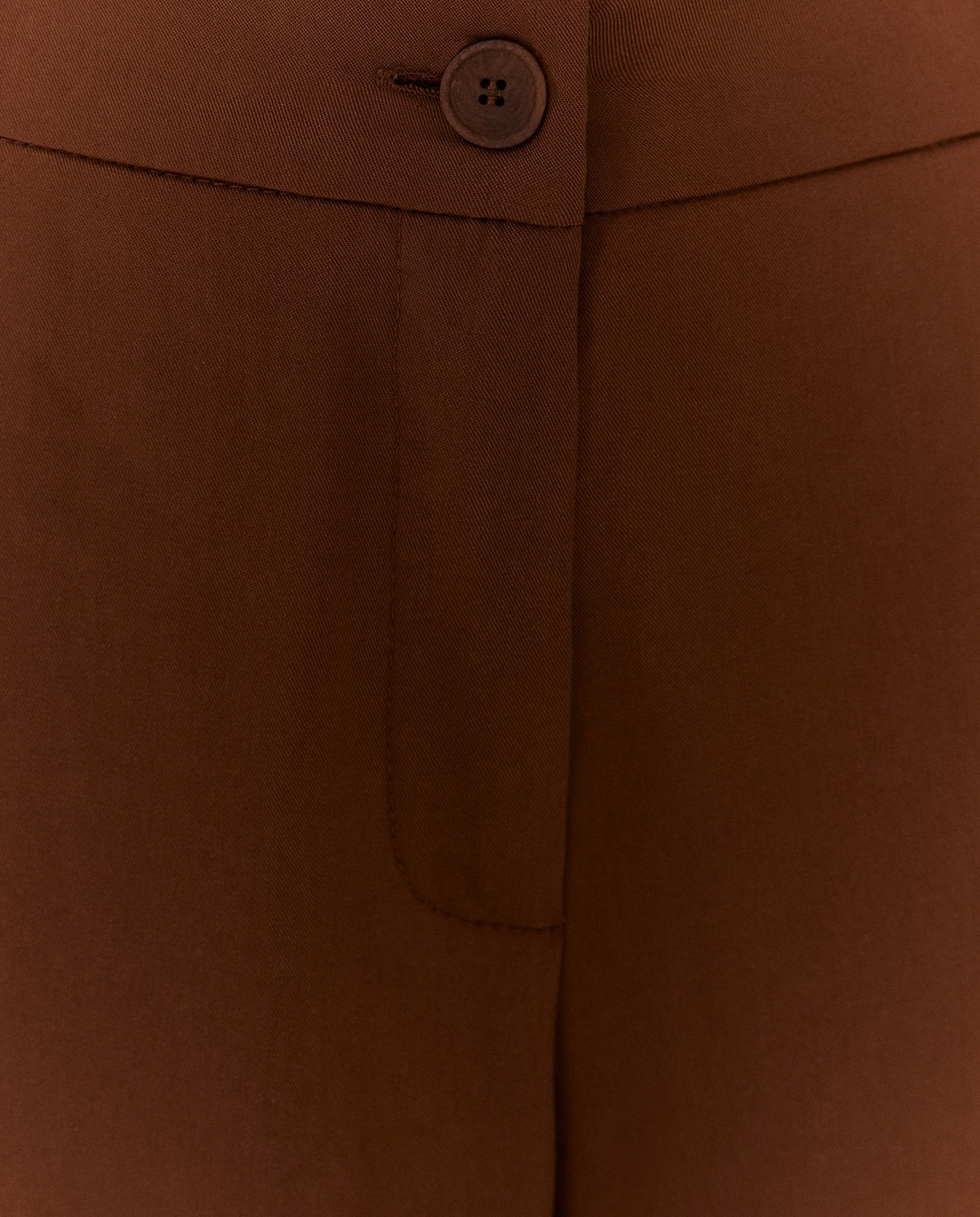 Pantalones anchos de mujer tiro alto - Paz Torras - Marrón oscuro Marrón oscuro-5