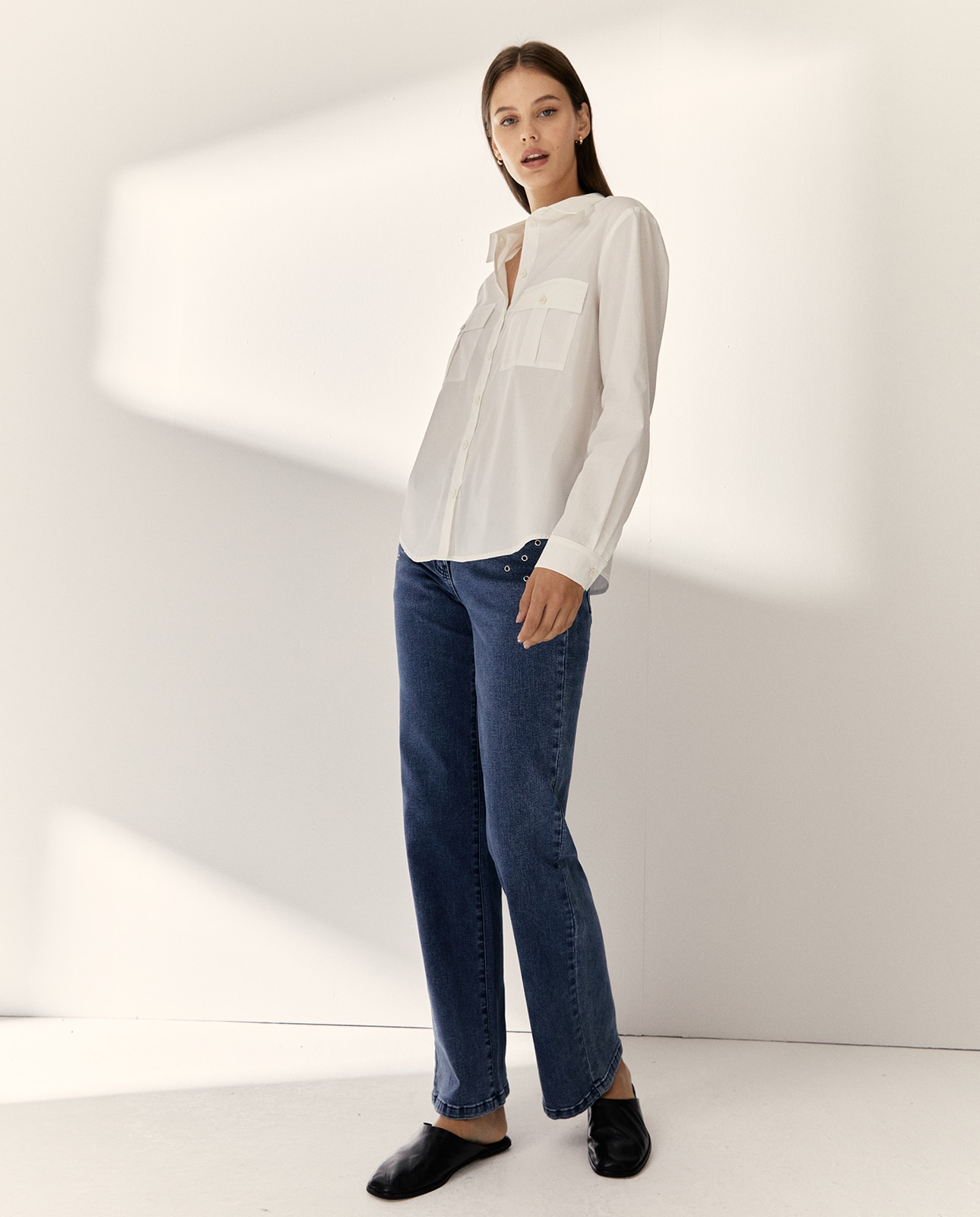 Paz Torras - Camisa de mujer manga larga cuello camisero.