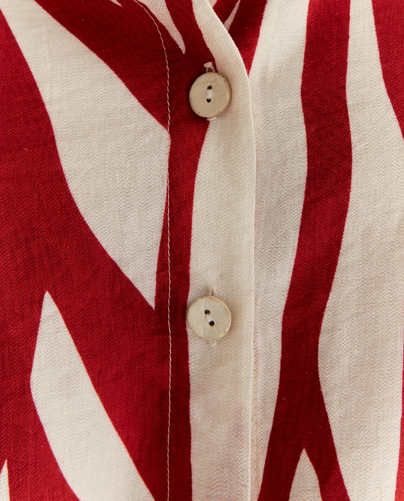 Camisa de mujer estampada cuello camisero - Paz Torras - Rojo Rojo-5