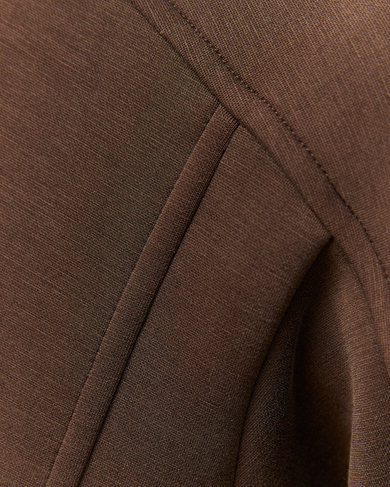 Sudadera de mujer cuello redondo y bolsillos - Paz Torras - Marrón oscuro Marrón oscuro-5