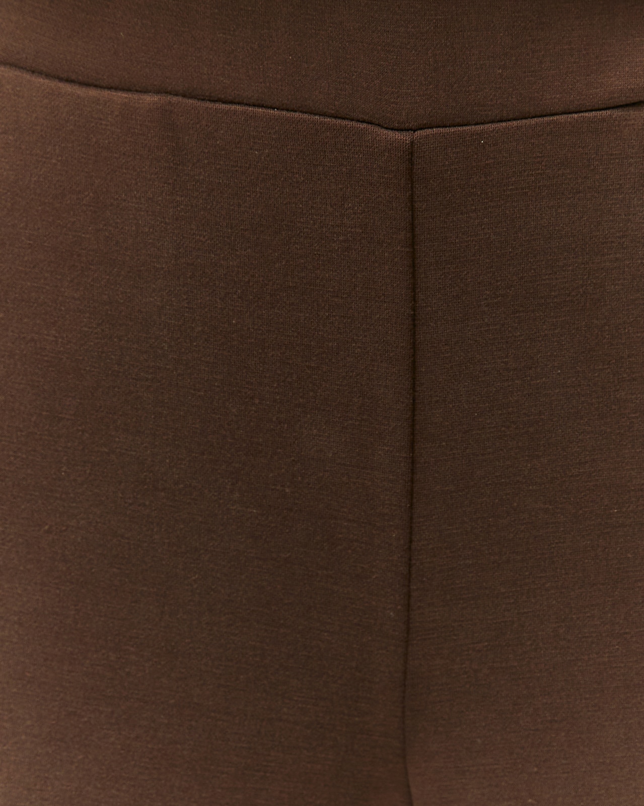 Imagen 5 de Pantalón recto de mujer punto liso cintura elástica - Paz Torras - Marrón oscuro Marrón oscuro