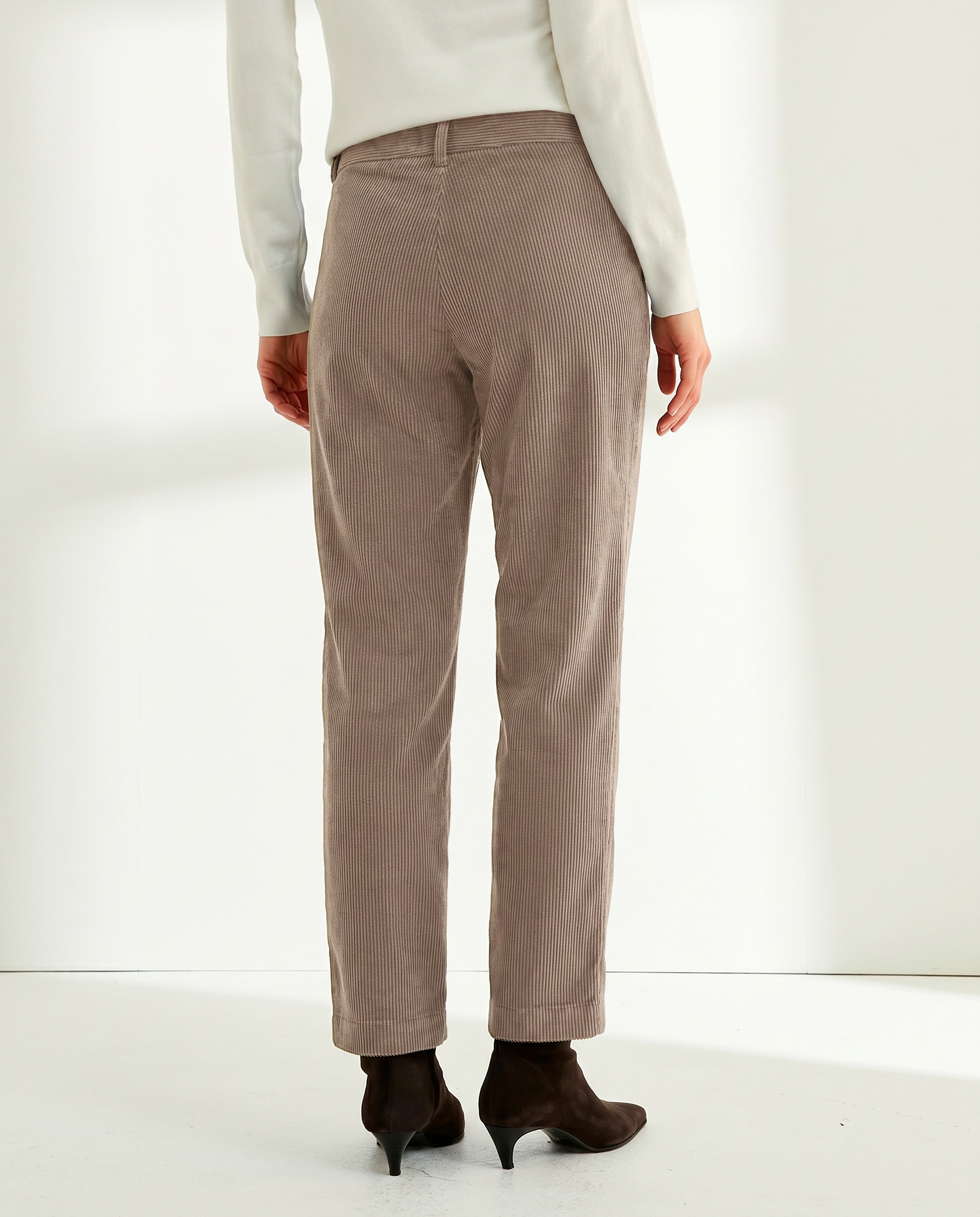 Pantalón tobillero de mujer pana cintura elástica - Paz Torras - Topo Topo-3