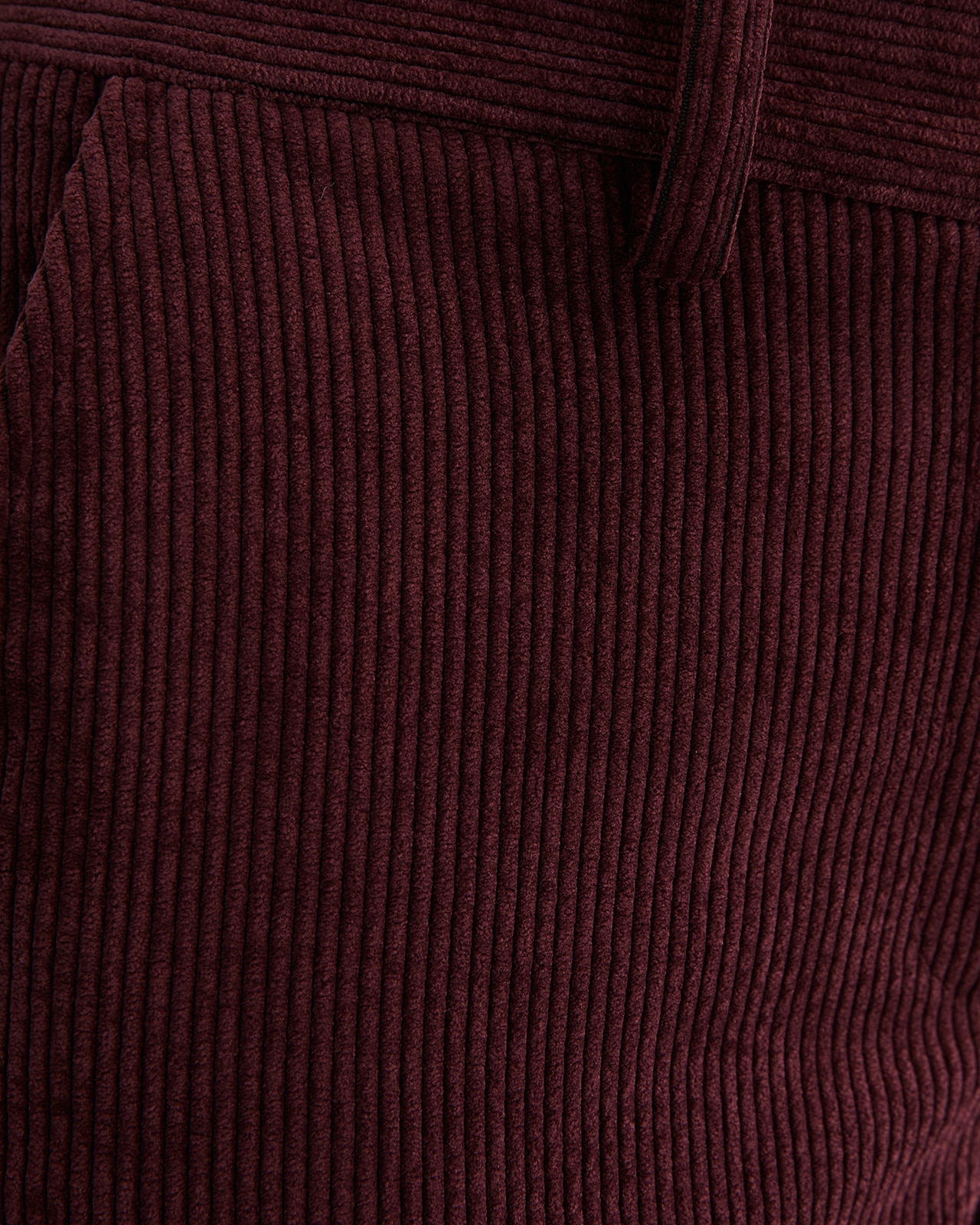 Pantalón tobillero de mujer pana cintura elástica - Paz Torras - Granate Granate-5