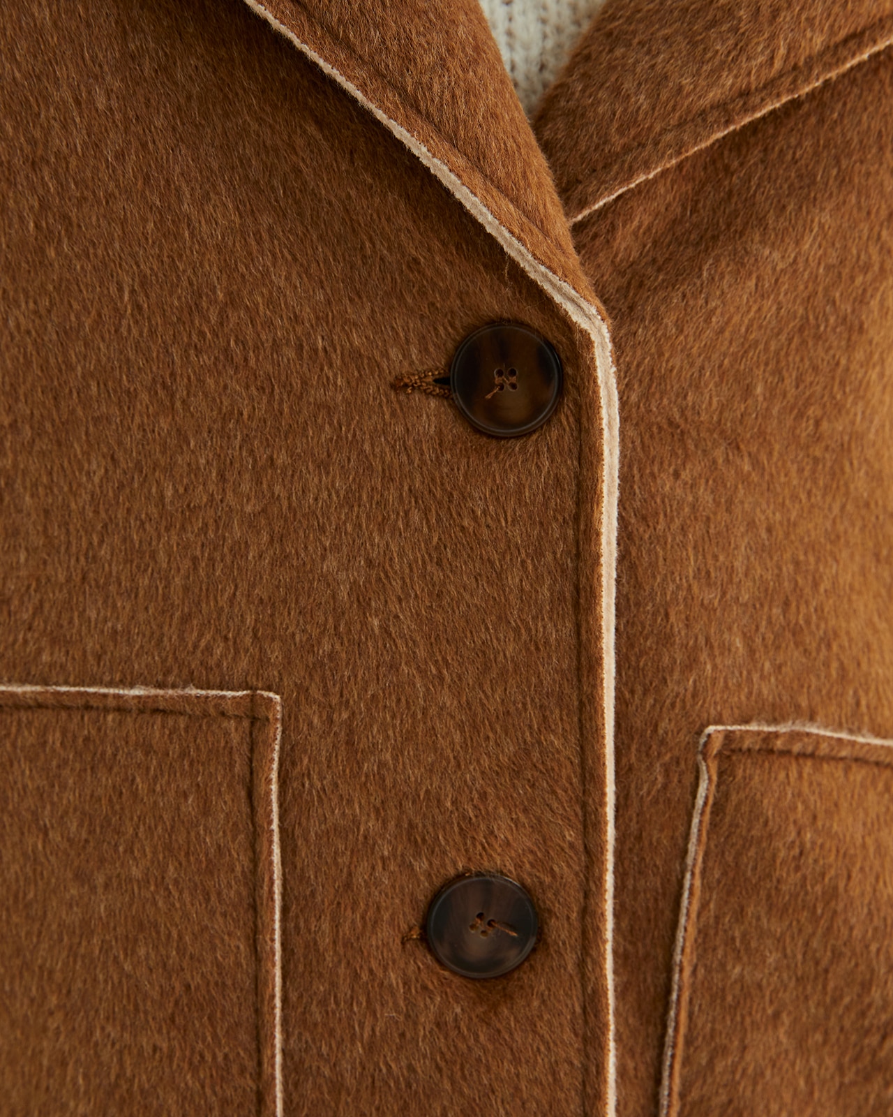 Abrigo de mujer doble faz - Paz Torras - Camel Camel-5