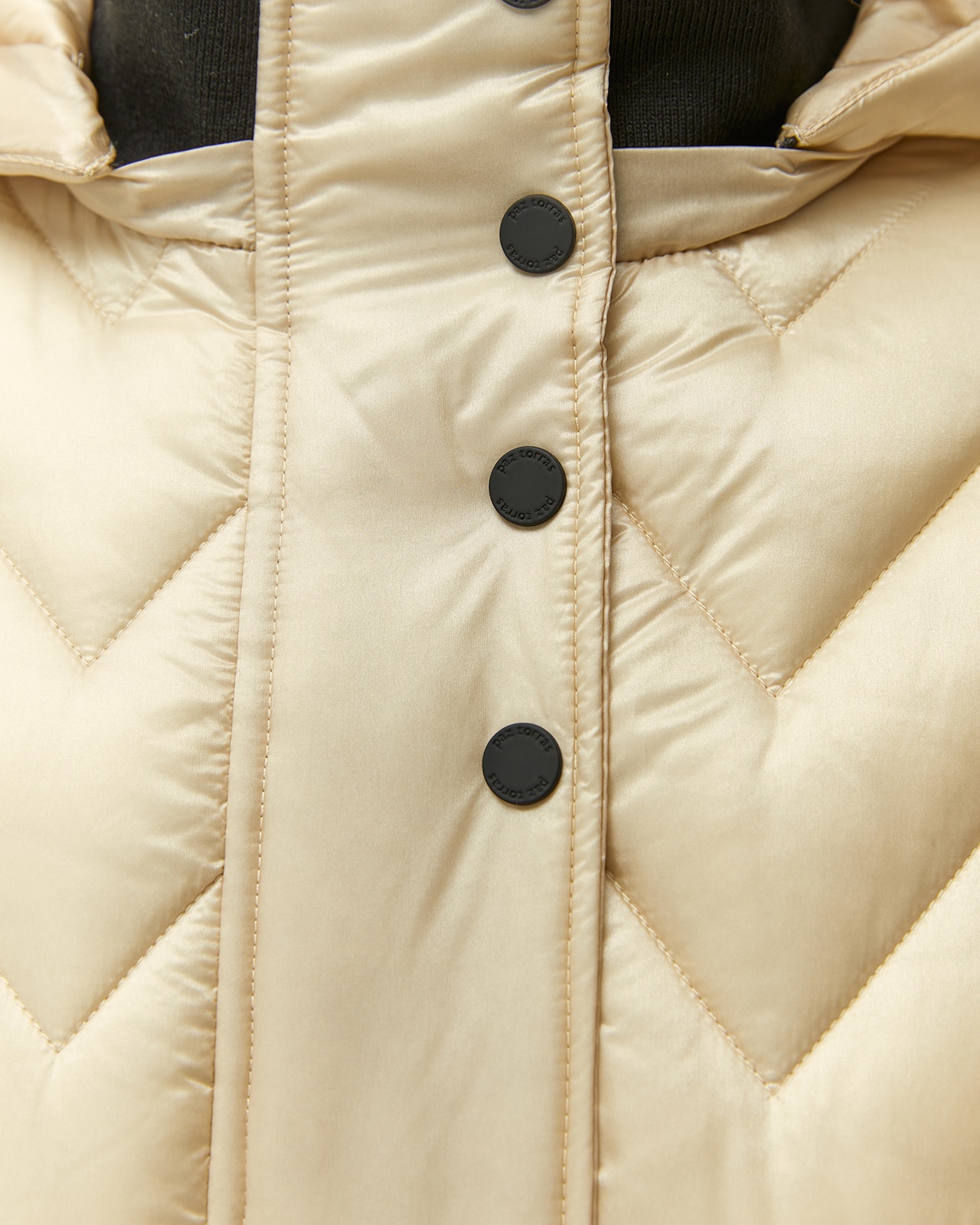 Parka de mujer acolchada capucha desmontable - Paz Torras - Beige Beige-5