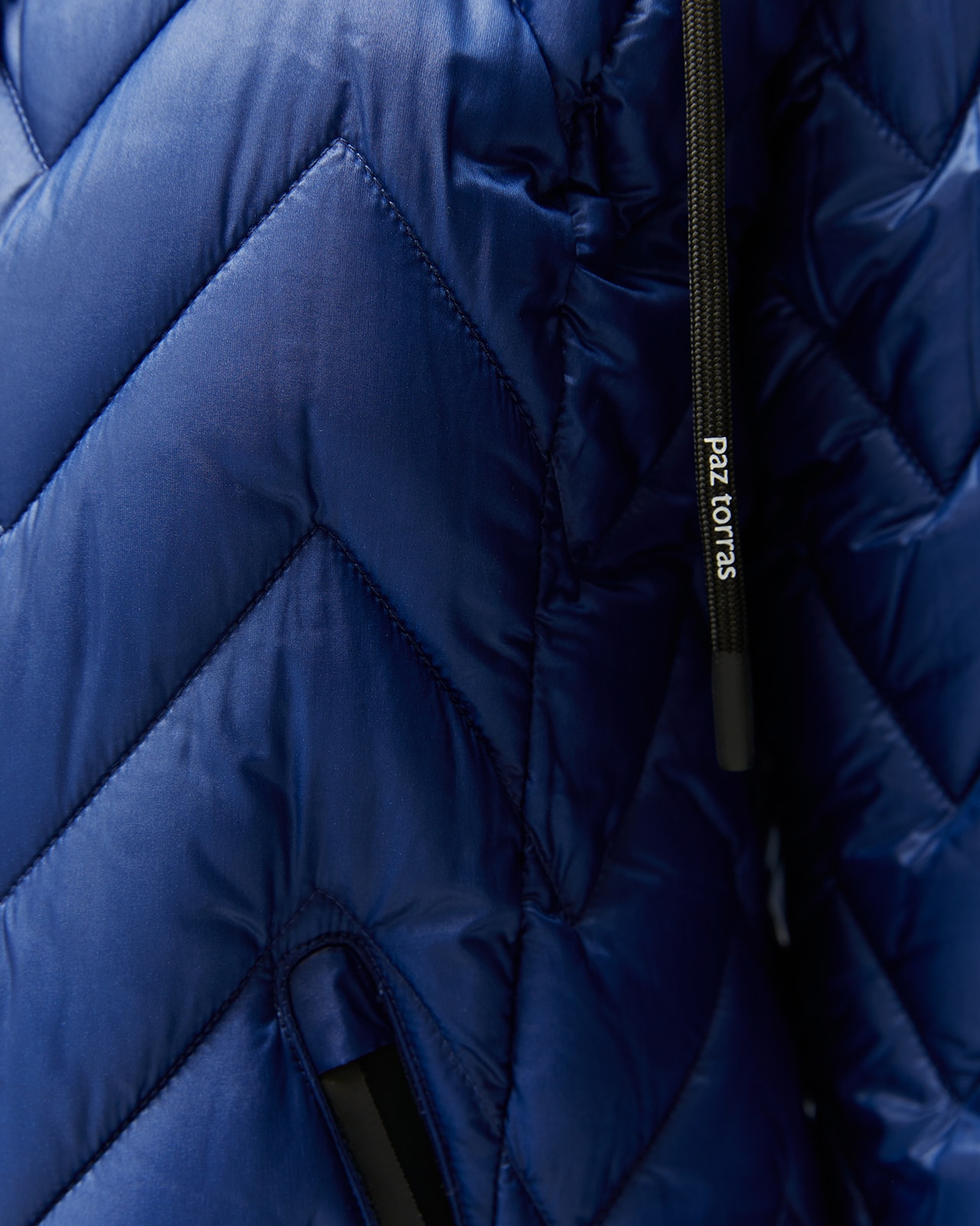 Parka de mujer acolchada capucha desmontable - Paz Torras - Azul Azul-5