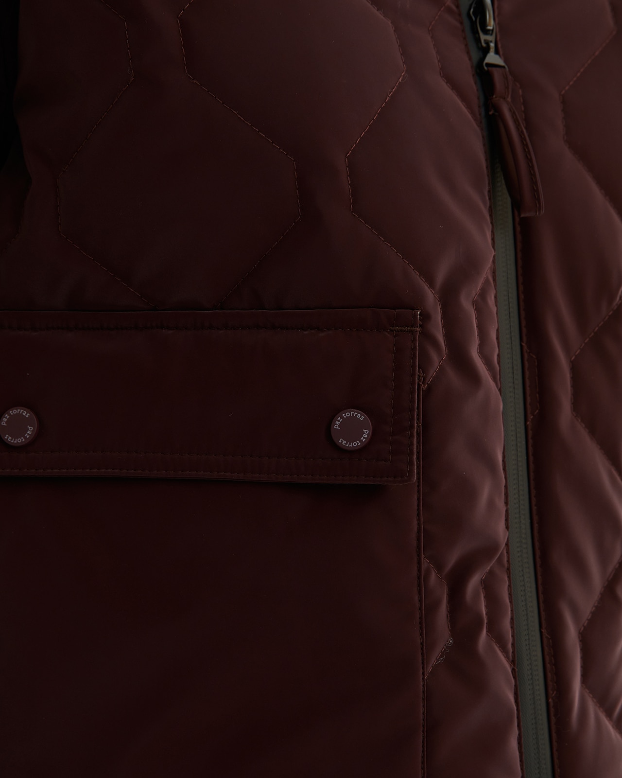 Parka corta de mujer acolchada - Paz Torras - Burdeos Burdeos-5